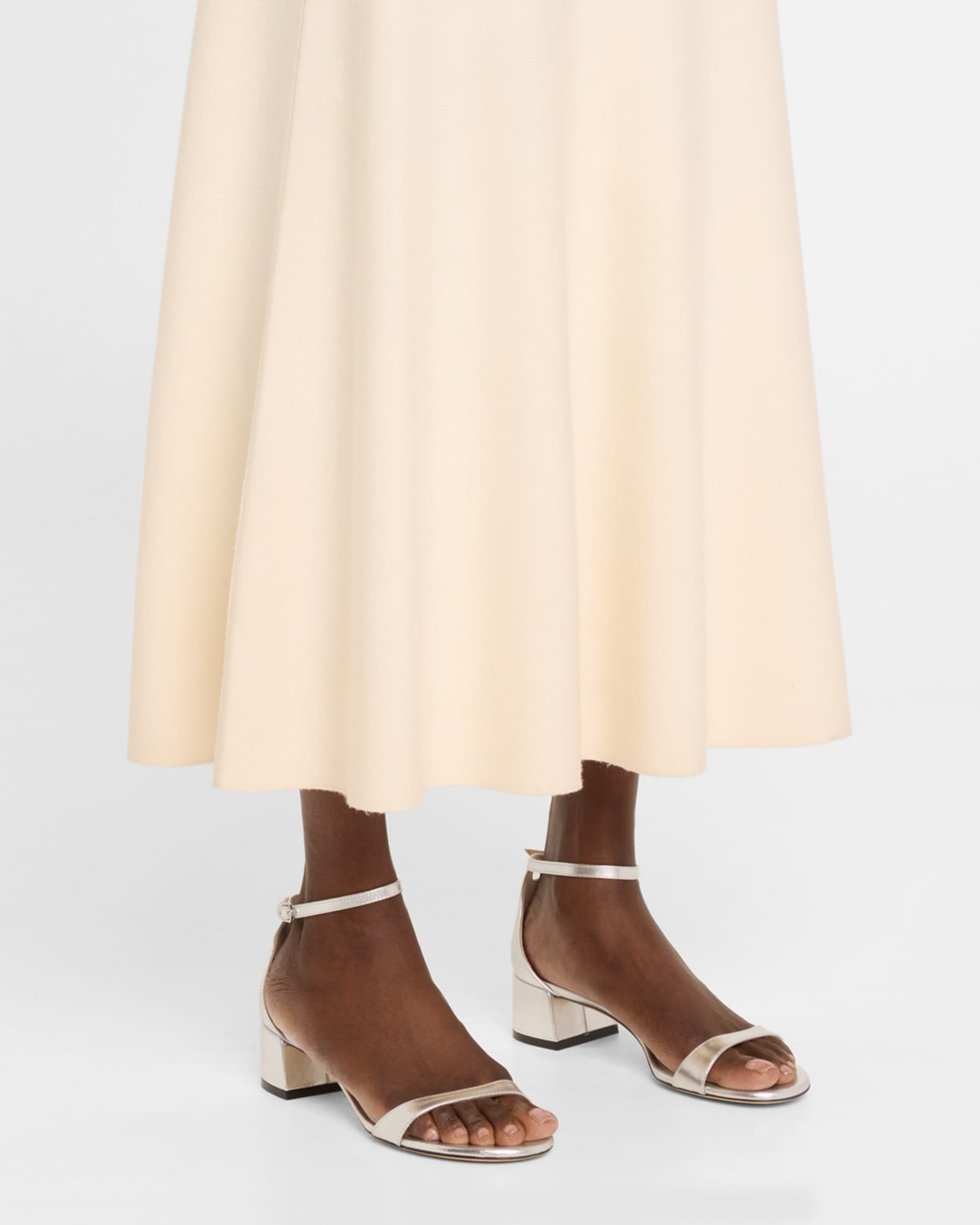 Nudist Metallic Ankle-Strap Sandals 1