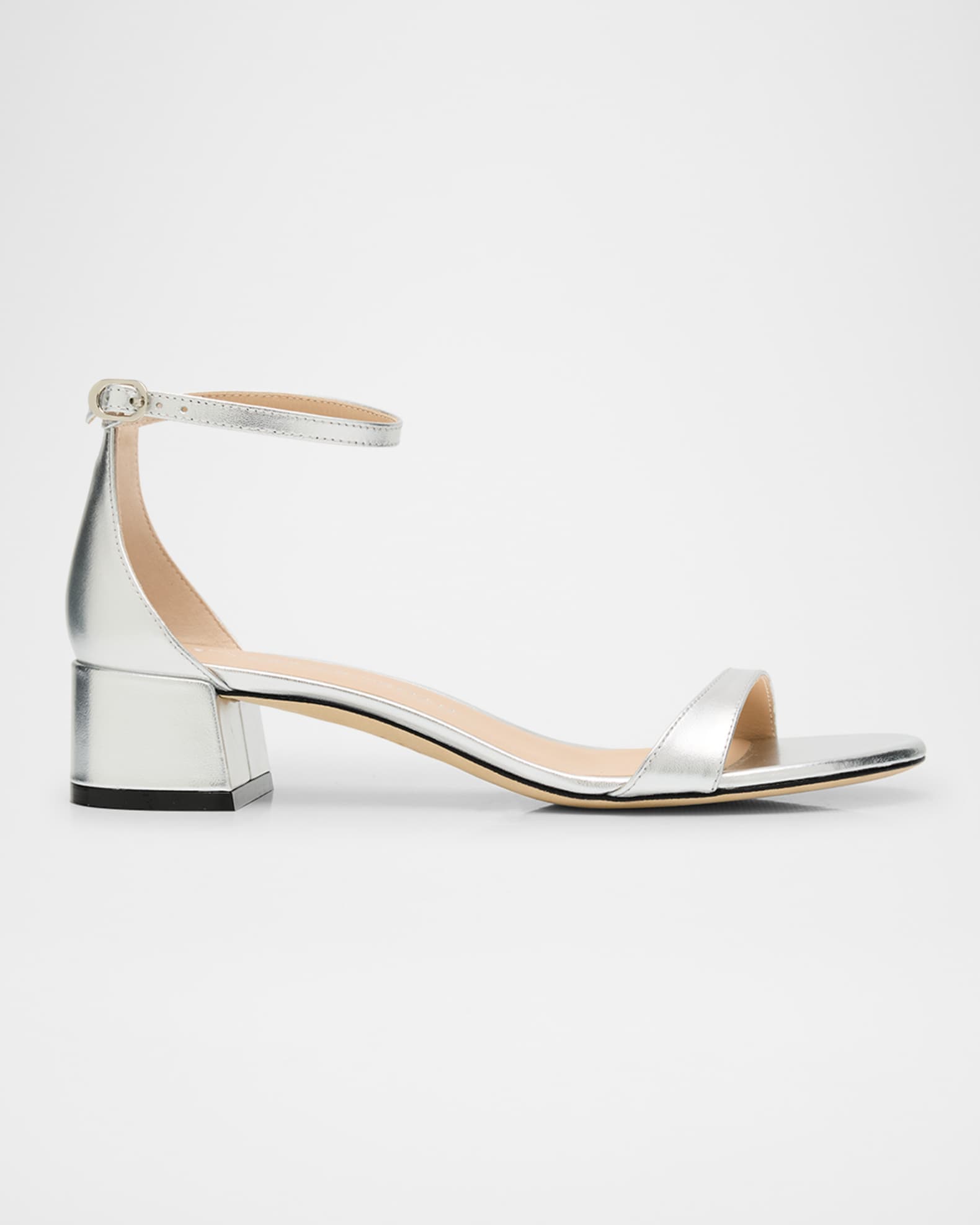Nudist Metallic Ankle-Strap Sandals 0