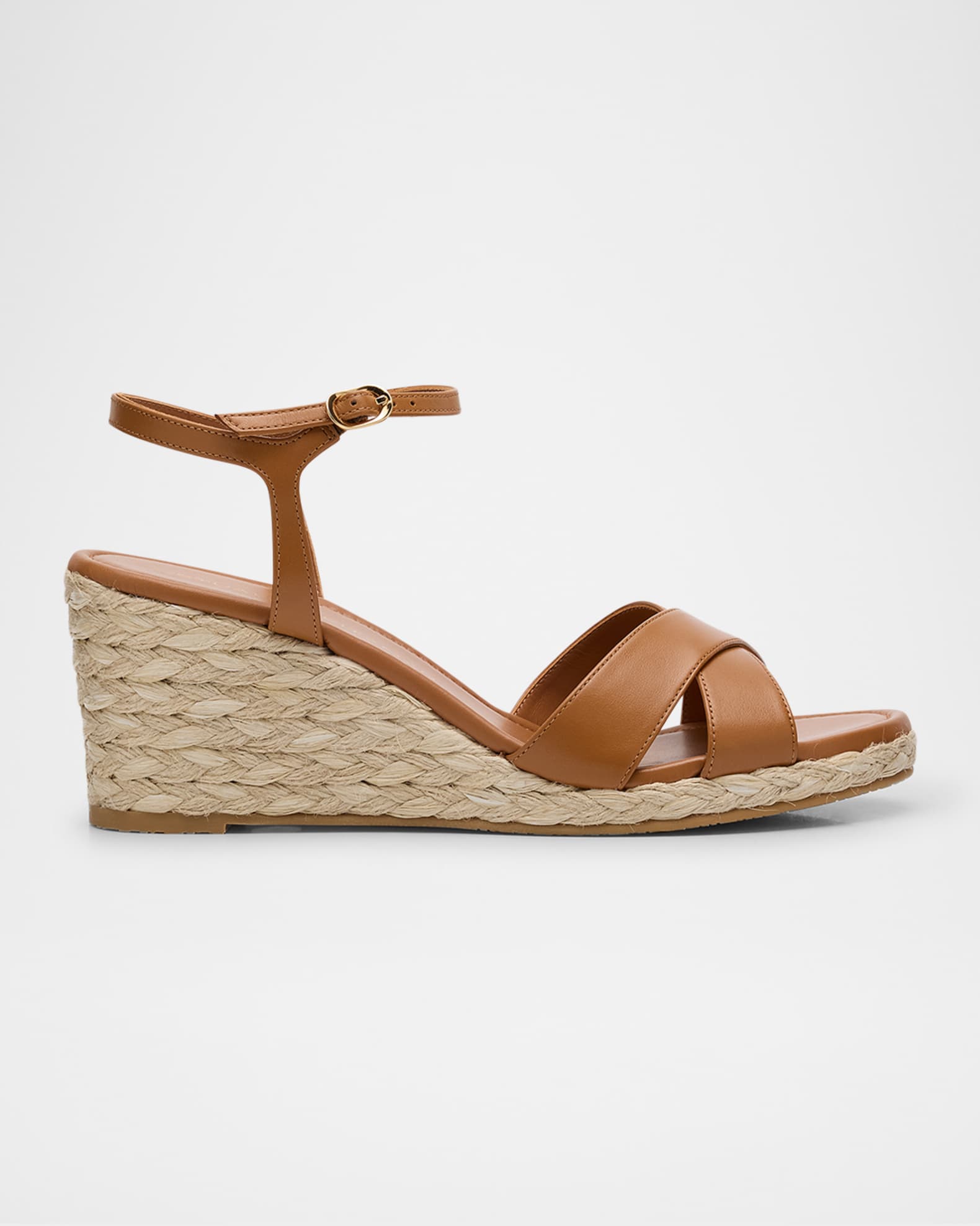 Dayna Leather Crisscross Espadrille Sandals 0