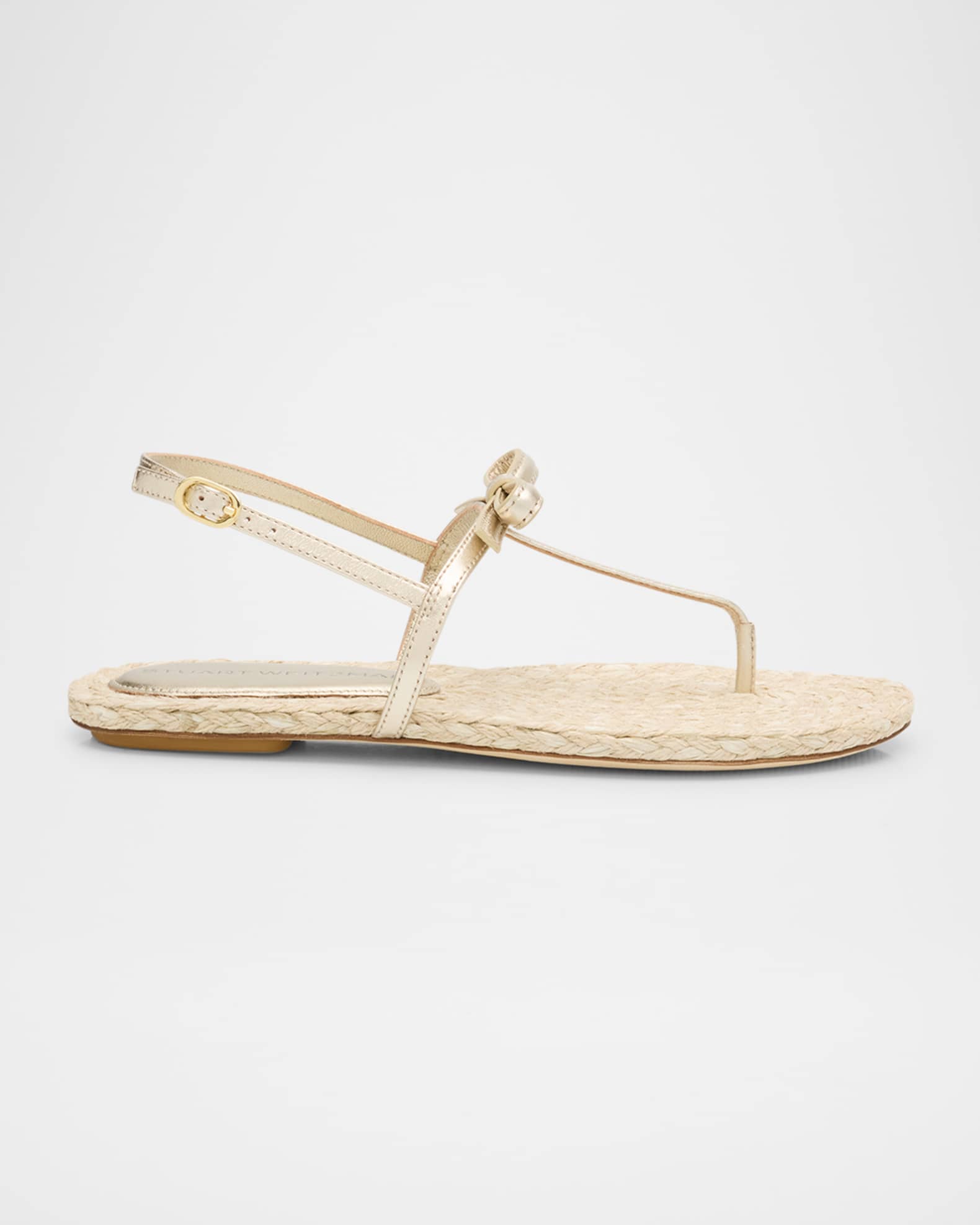Felicity Metallic Bow T-Strap Sandals 0