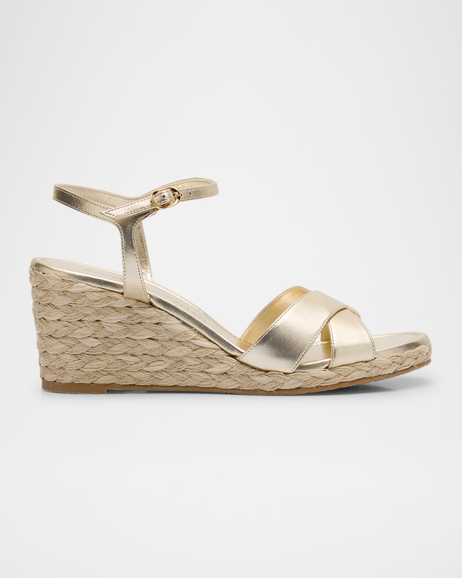 Dayna Metallic Crisscross Espadrille Sandals 0