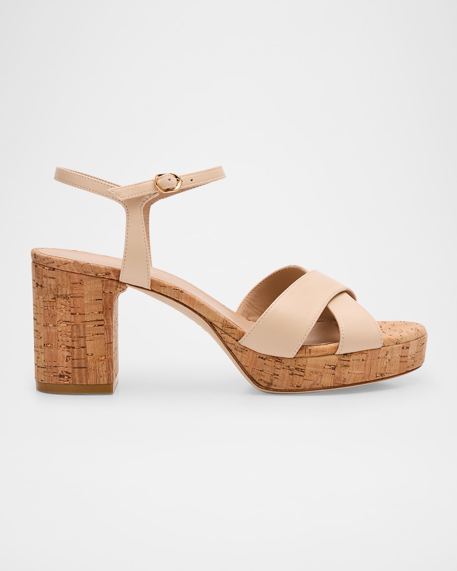 Dayna Leather Crisscross Platform Sandals 0