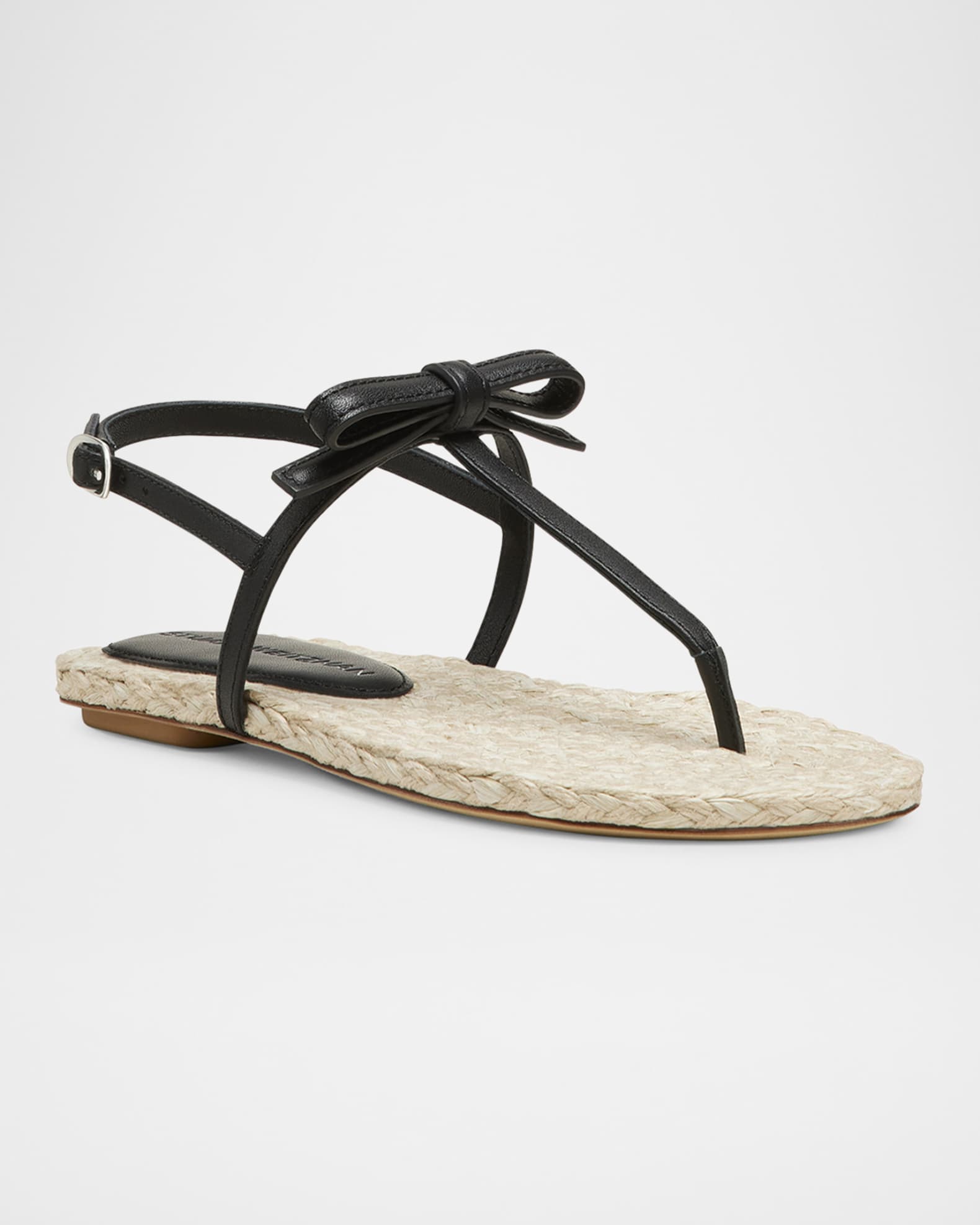 Felicity Leather Bow Espadrille Sandals 1