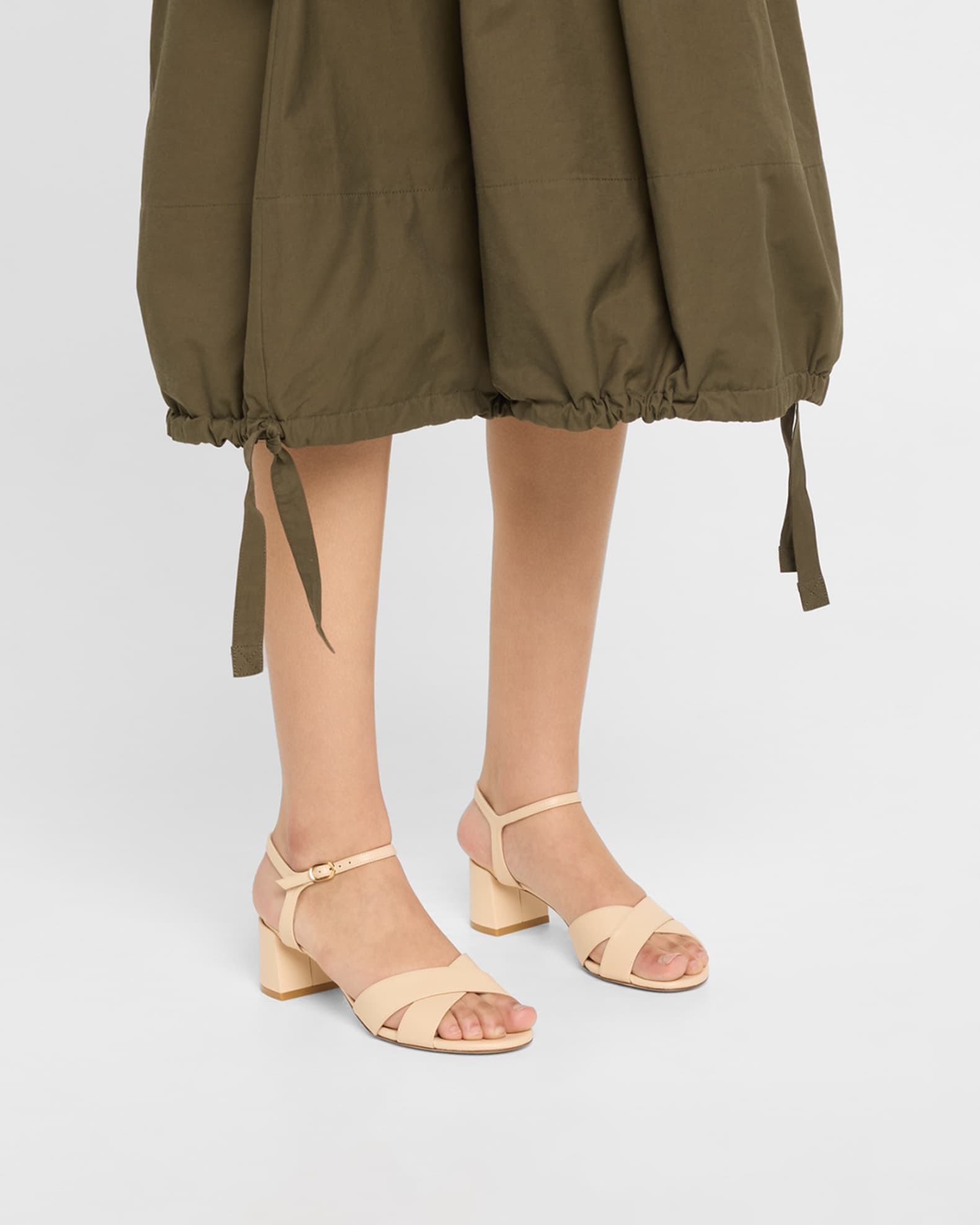 Dayna Leather Crisscross Sandals 1