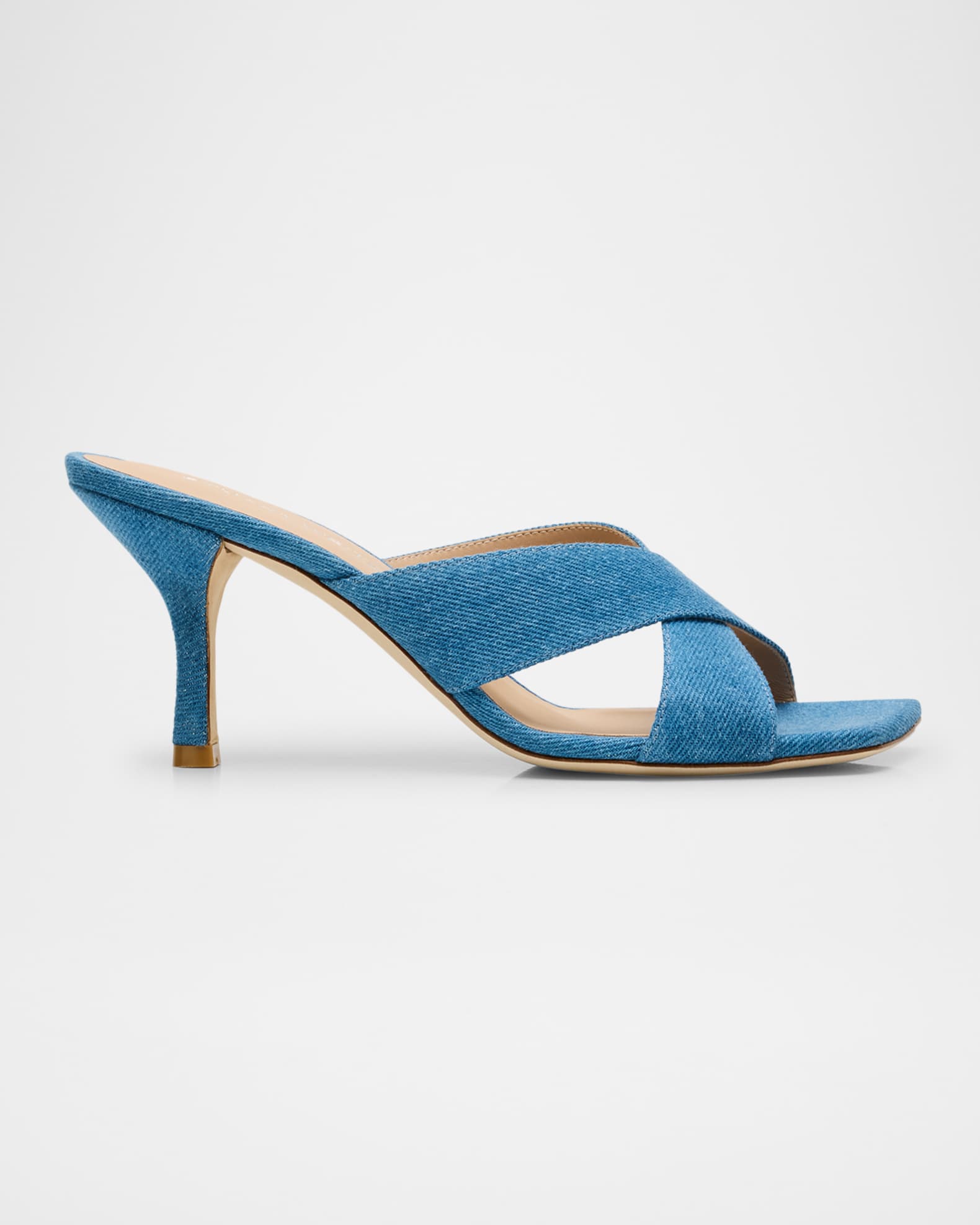 Dayna Denim Crisscross Slide Sandals 0