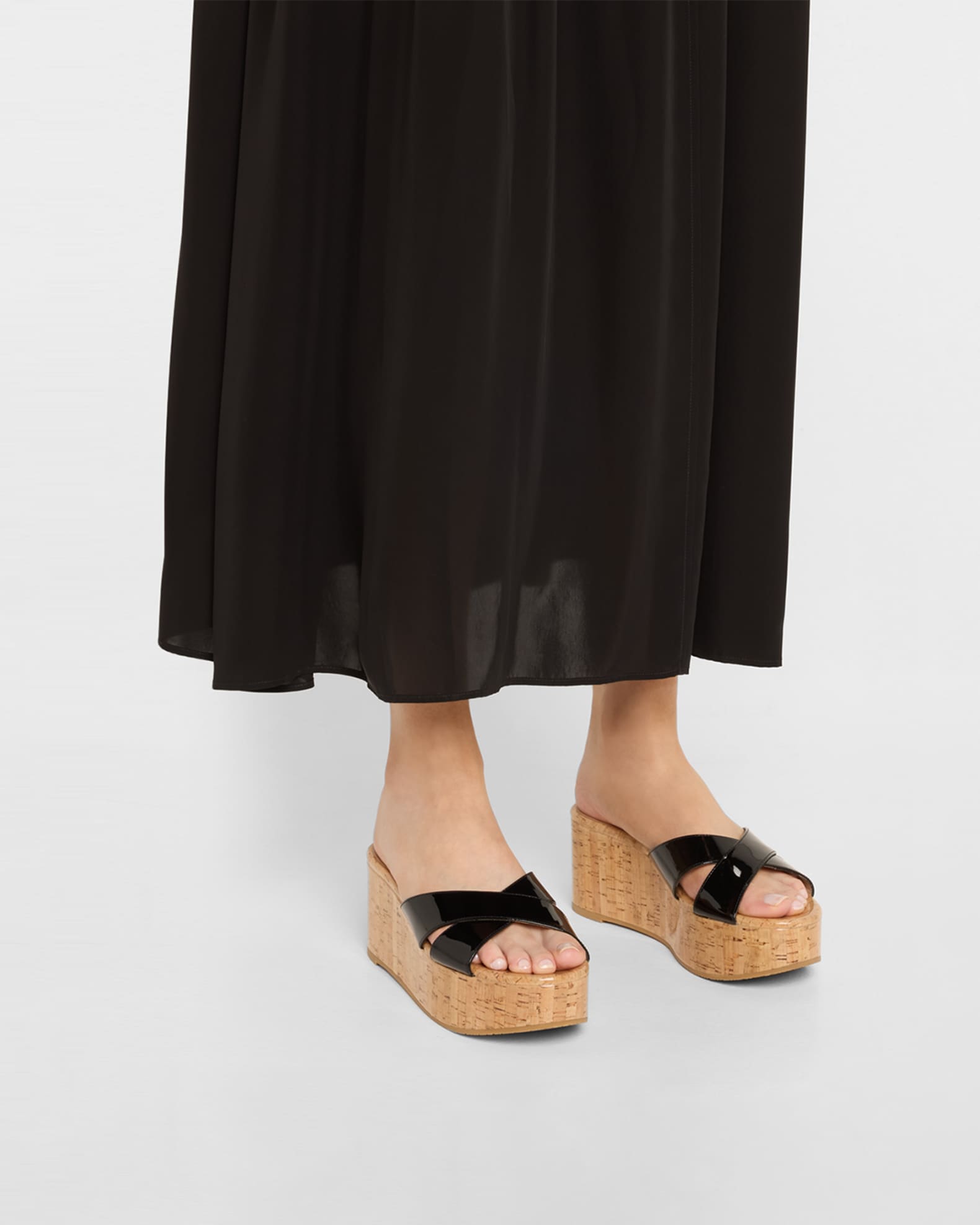 Dayna Crisscross Wedge Platform Sandals 1