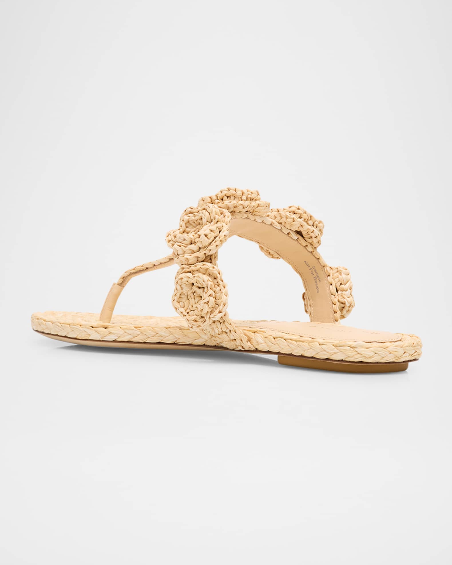 【Stuart Weitzman】MAGNOLIA T STRAP SLIDE サンダル Stuart Weitzman Magnolia Raffia T-Strap Sandals | Neiman Marcus
