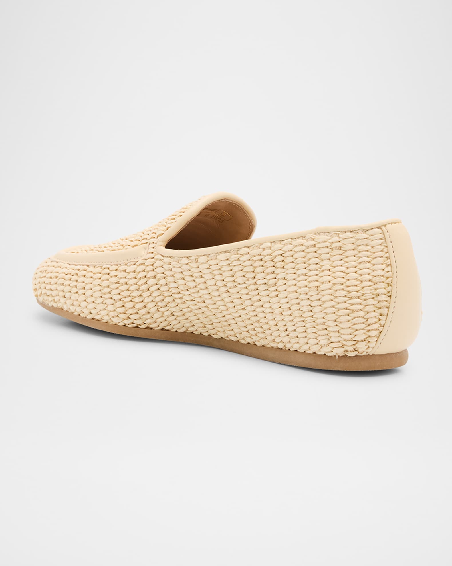 STUART WEITZMAN ライタライスフツ 【関税込】 Stuart Weitzman Lee Woven Raffia Slip-On Loafers | Neiman Marcus