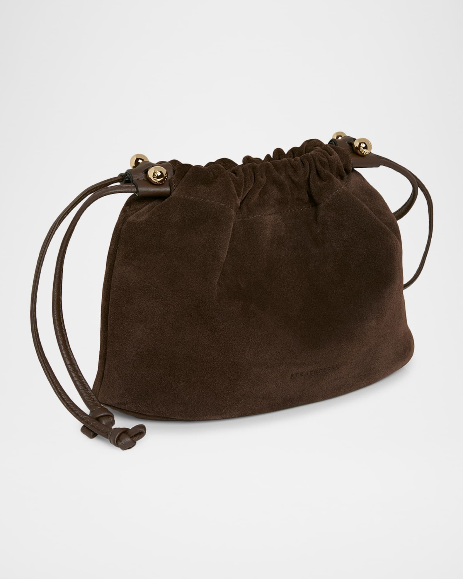 STRATHBERRY Charlotte Suede Drawstring Crossbody Bag | Neiman Marcus