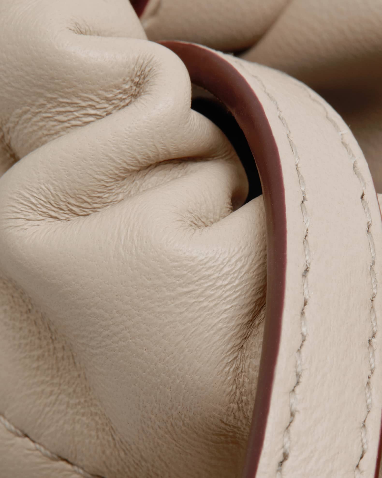 Charlotte Drawstring Leather Clutch Bag | Neiman Marcus