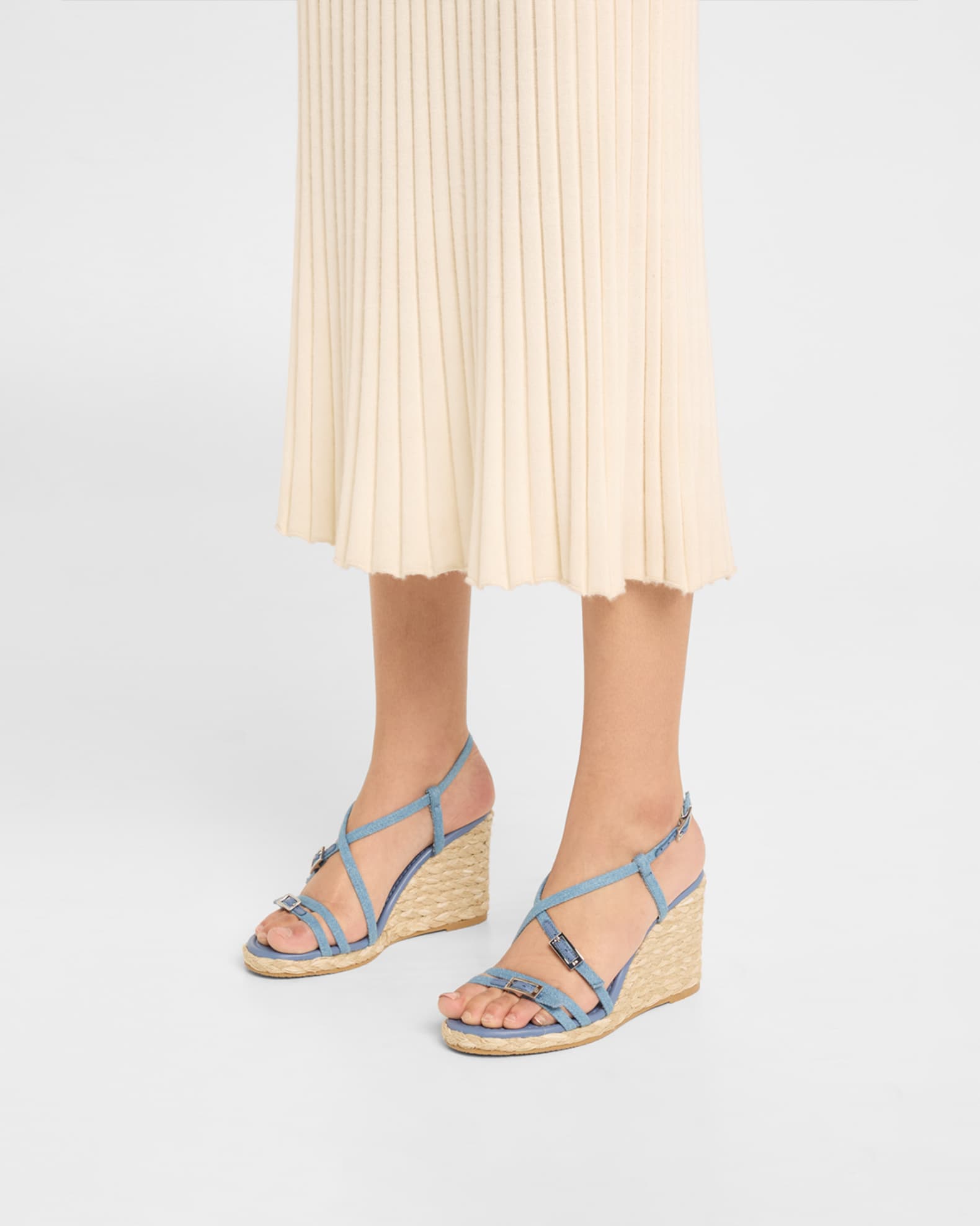 Georgie Denim strappy Espadrille Sandals 1