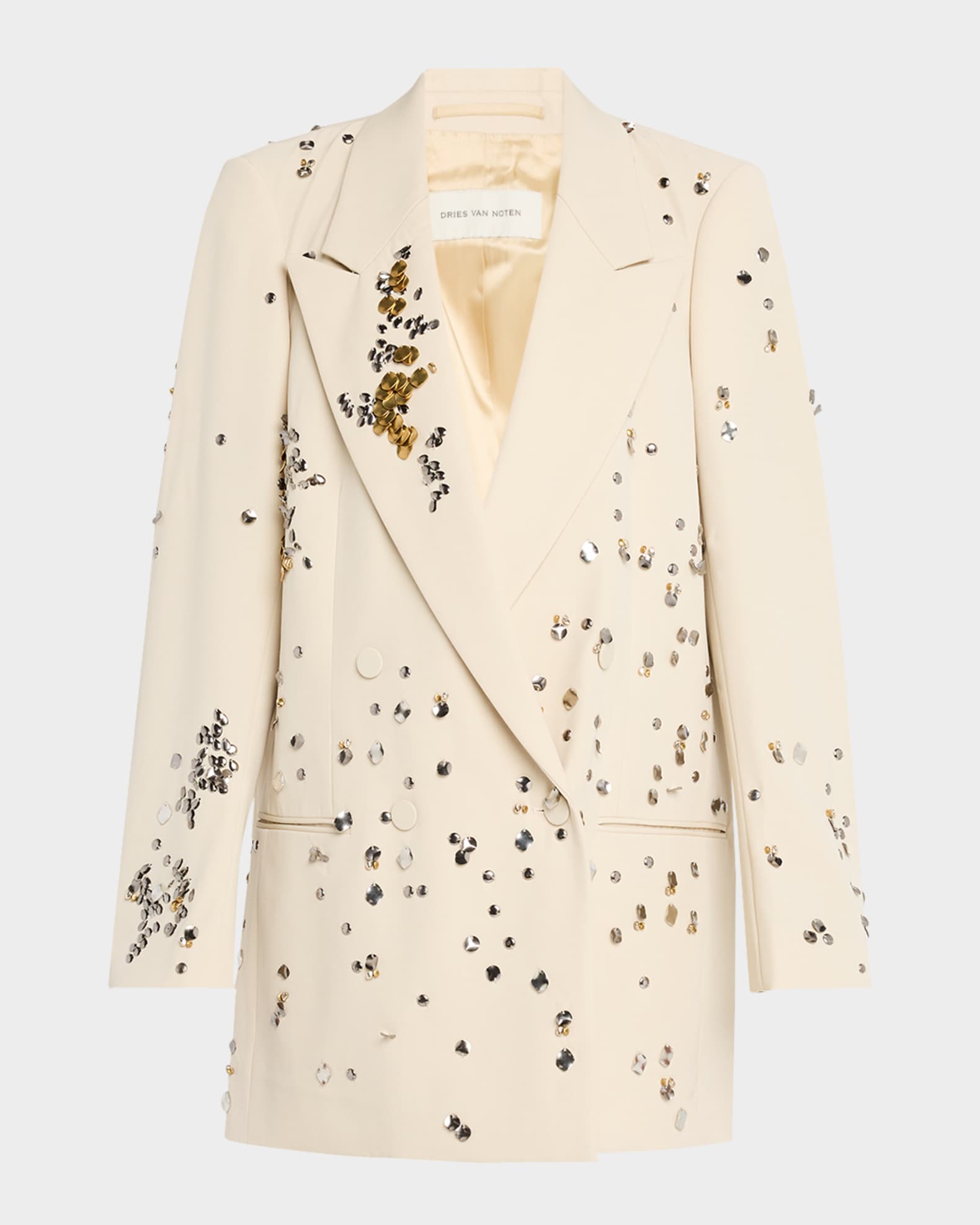 Dries Van Noten Blink Embellished Double-Breasted Oversized