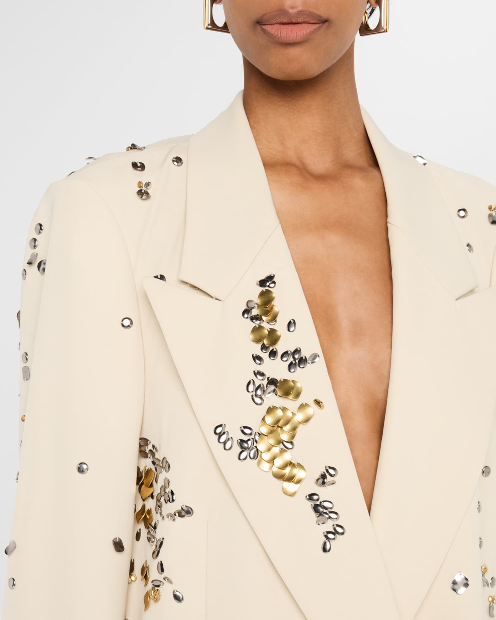 Dries Van Noten Blink Embellished Double-Breasted Oversized