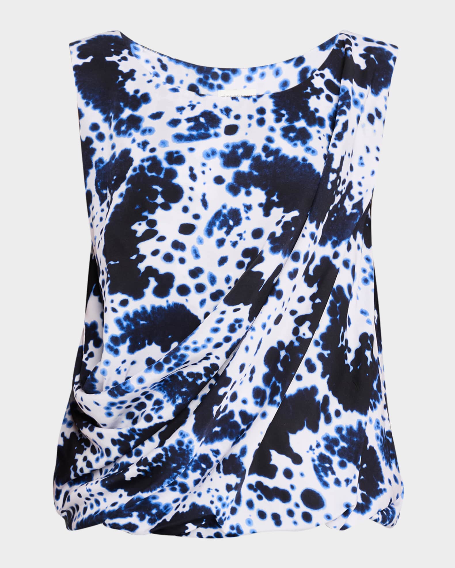 Cot Abstract Draped Blouse 0