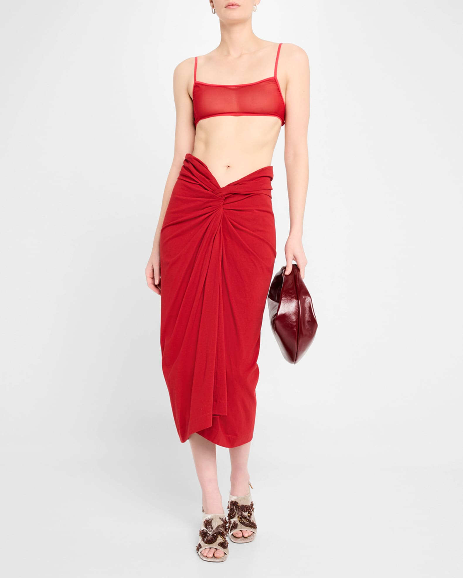 Herchive Twisted Midi Skirt 1