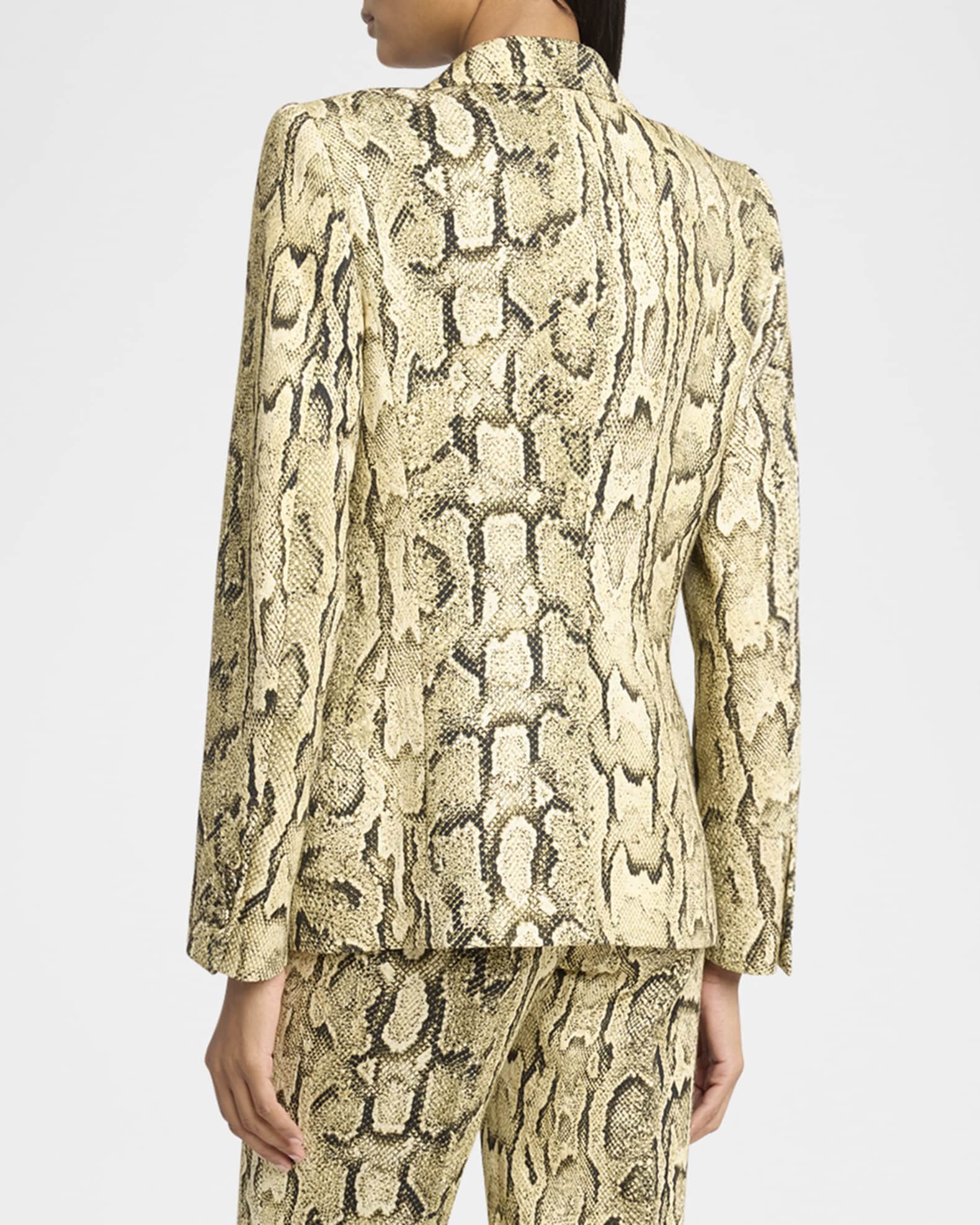 Dries Van Noten Snakeskin-Print Double-Breasted Blazer Dries Van Noten Snakeskin-Print Double-Breasted Blazer