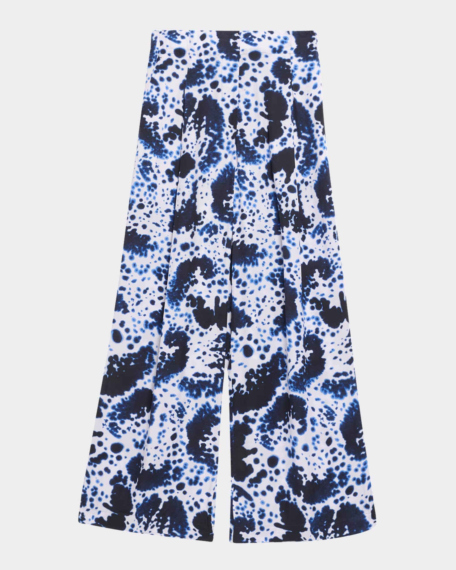 Pila Abstract-Print Pleated Wide-Leg Pants 0