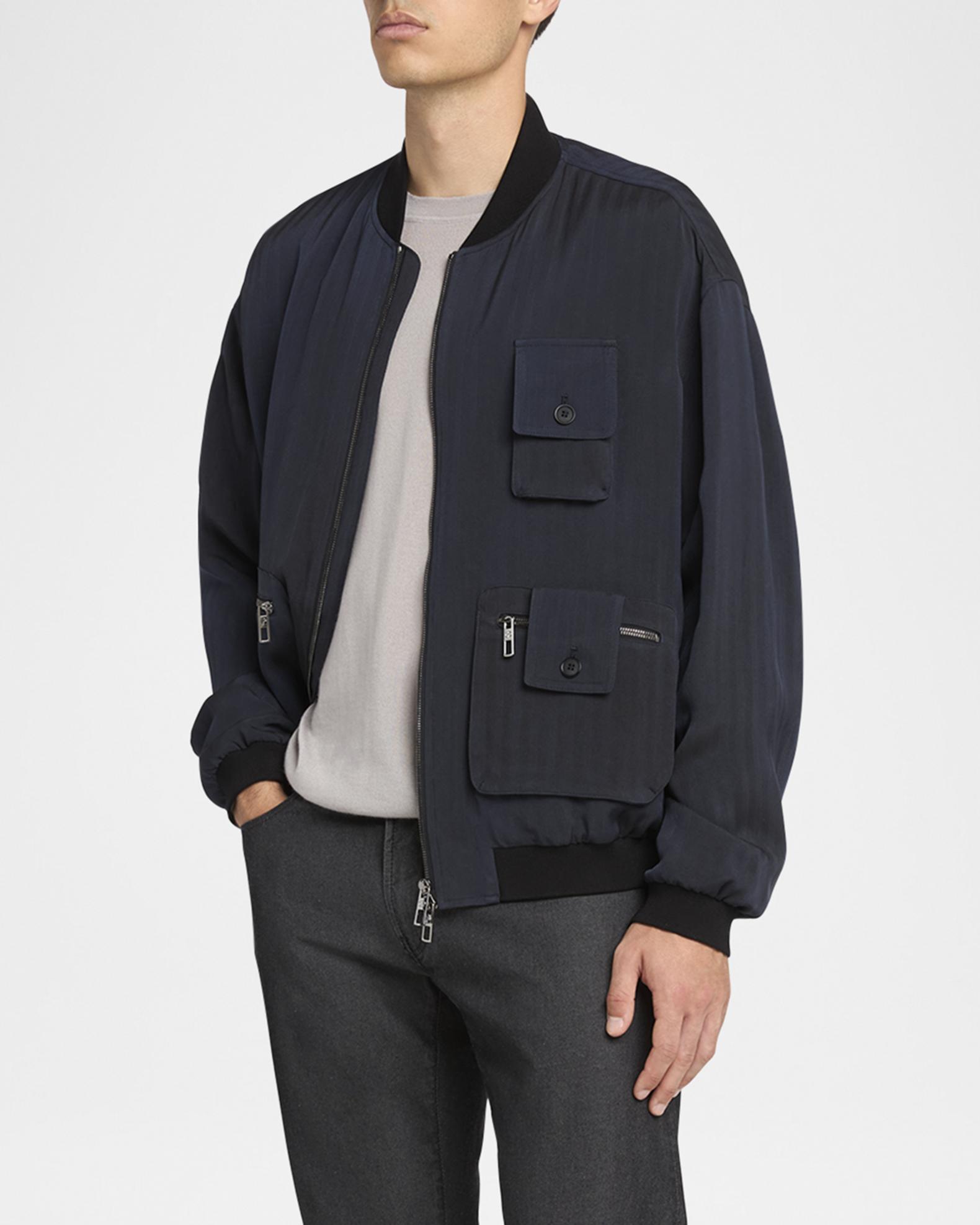 Giorgio Armani Men's Chevron Utility Bomber Jacket | Neiman Marcus