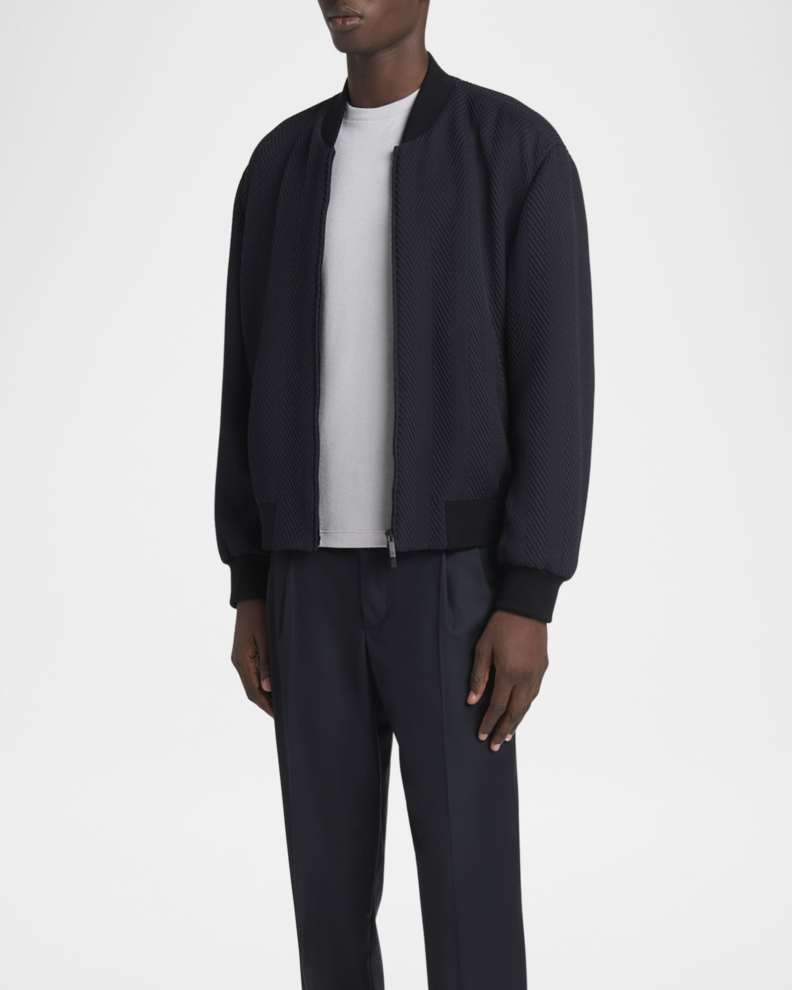 Giorgio Armani ボンバージャケット Giorgio Armani ジップアップ ボンバージャケット | ブルー