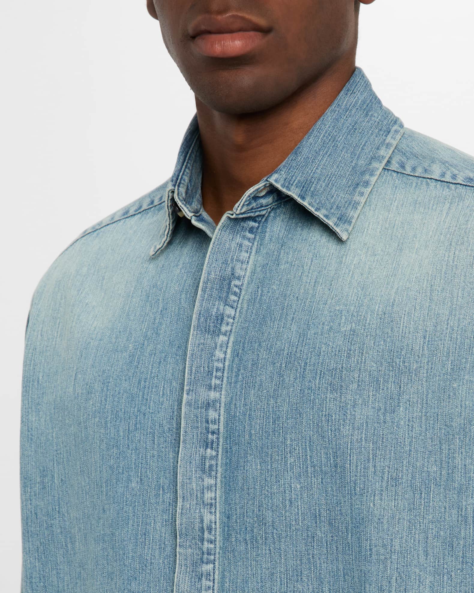 Fear of God Men's Denim Button-Down Shirt | Neiman Marcus