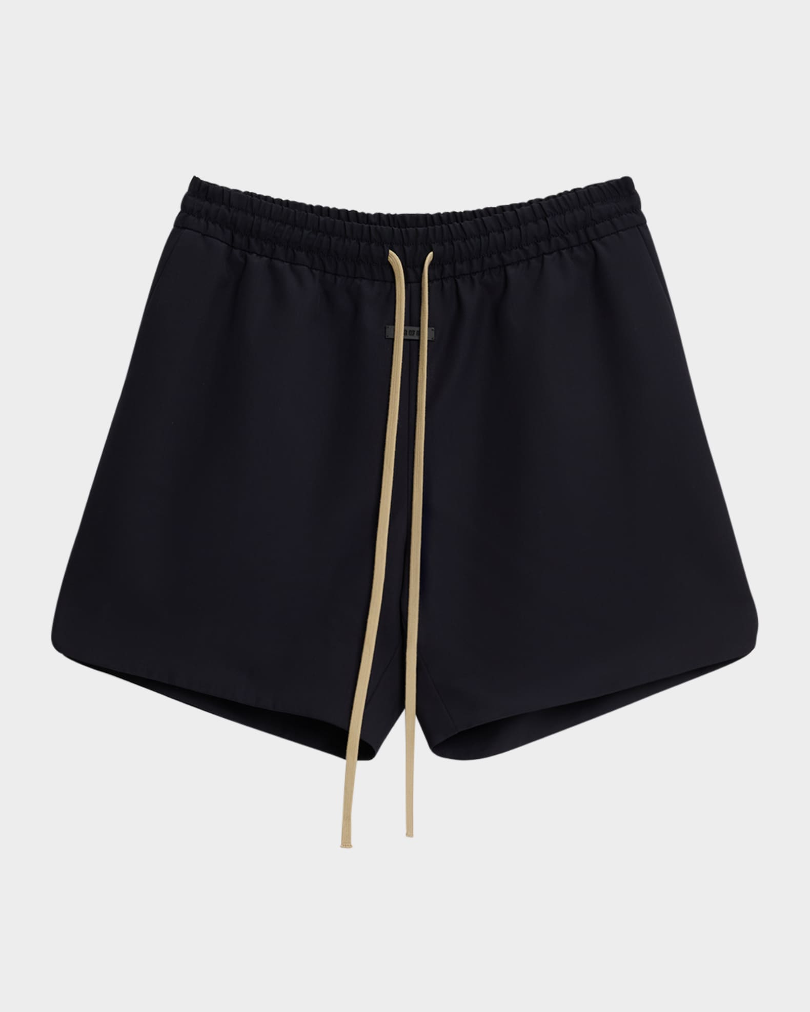 Men's Contrast-Drawstring Wool Shorts 0