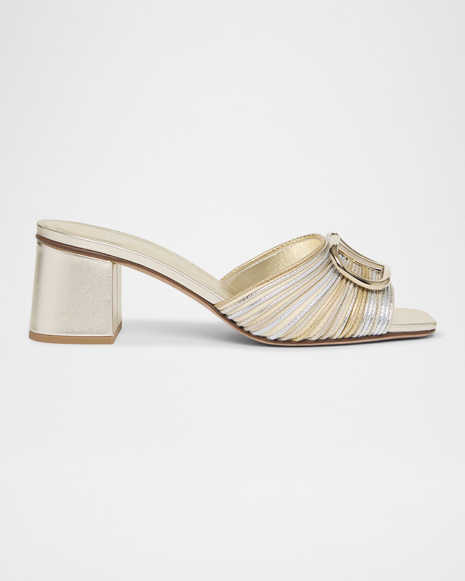VLogo Metallic Medallion Slide Sandals 0