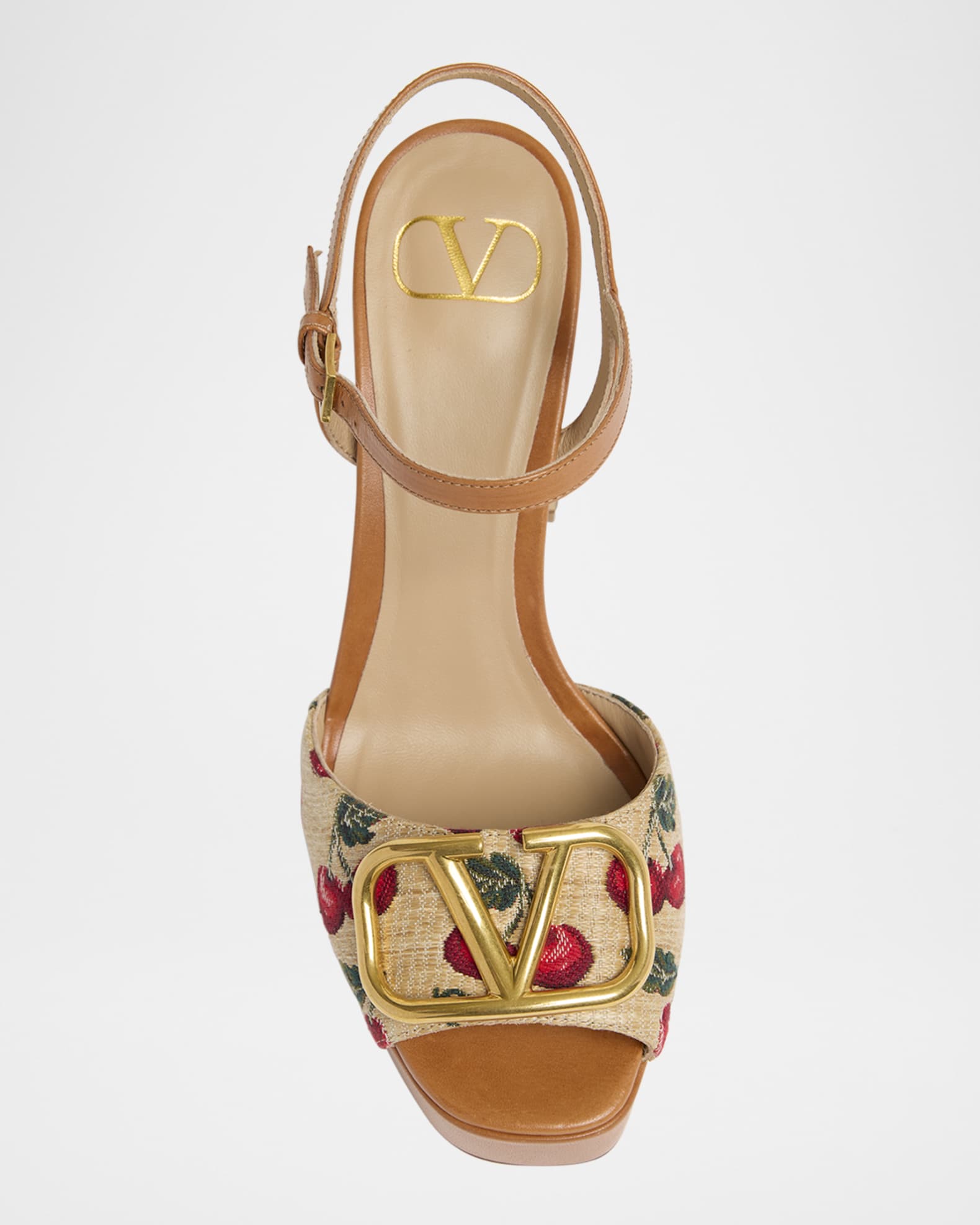 シューズ・サンダルその他 VALENTINO GARAVANI Woman Flat sandals Cherry 6W0S0LT0NNX Vlogo Signature Cherryfic Slide Sandal 20mm for Woman in