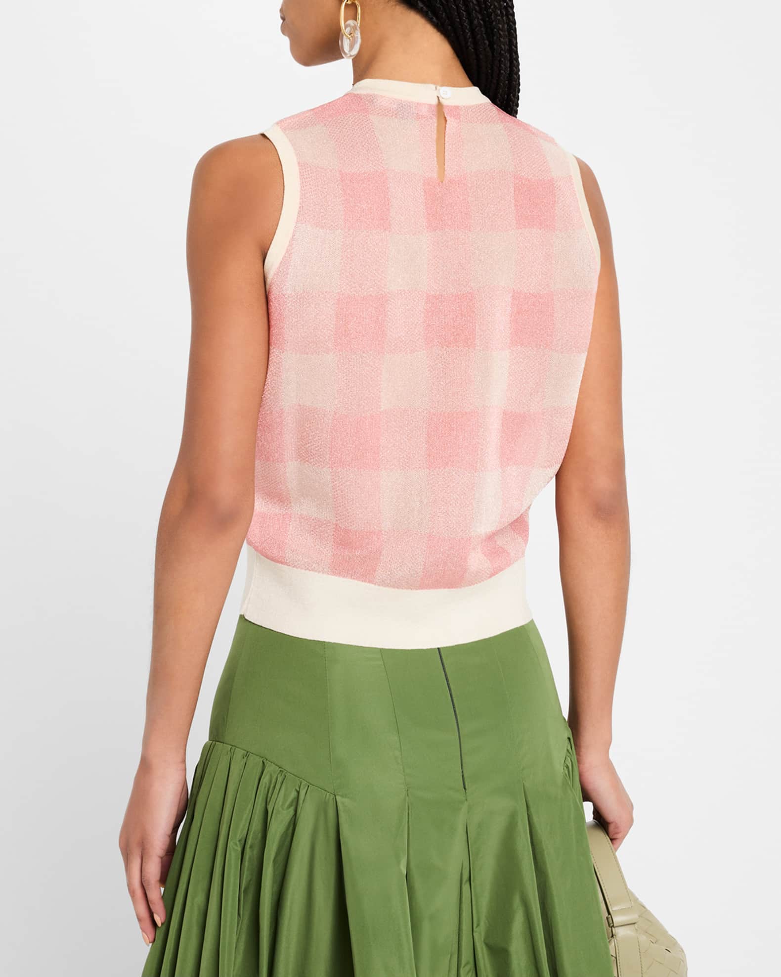 Check Knit Tank Top 1