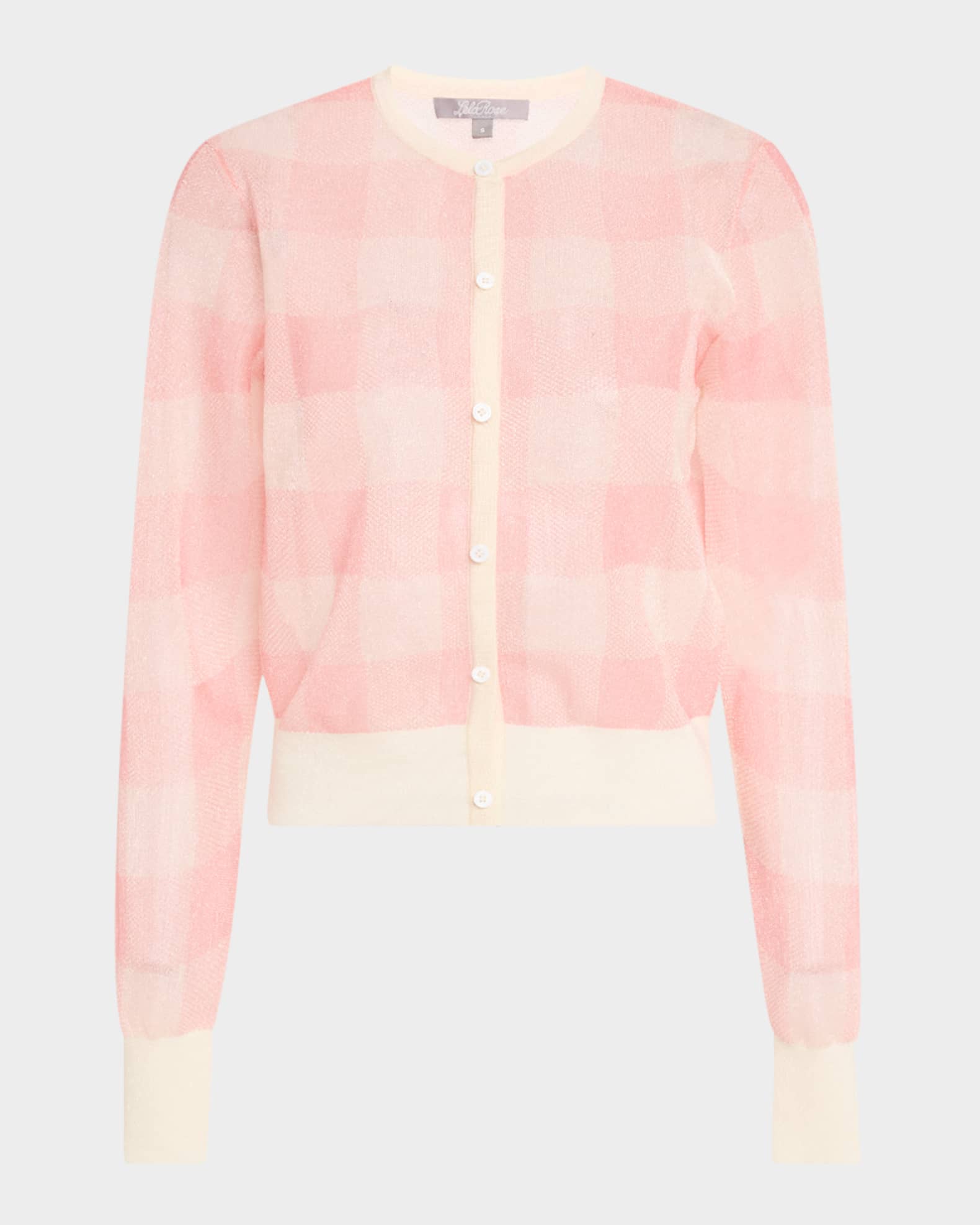 Check Crewneck Cardigan 0