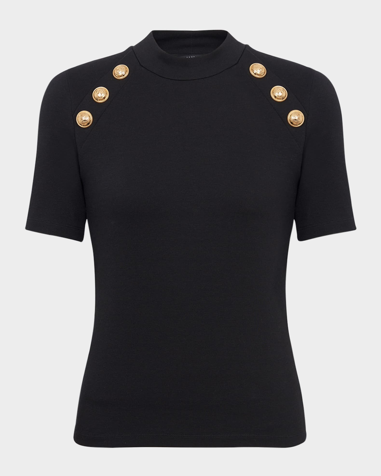 6-Button Raglan-Sleeve Stretch T-Shirt 0