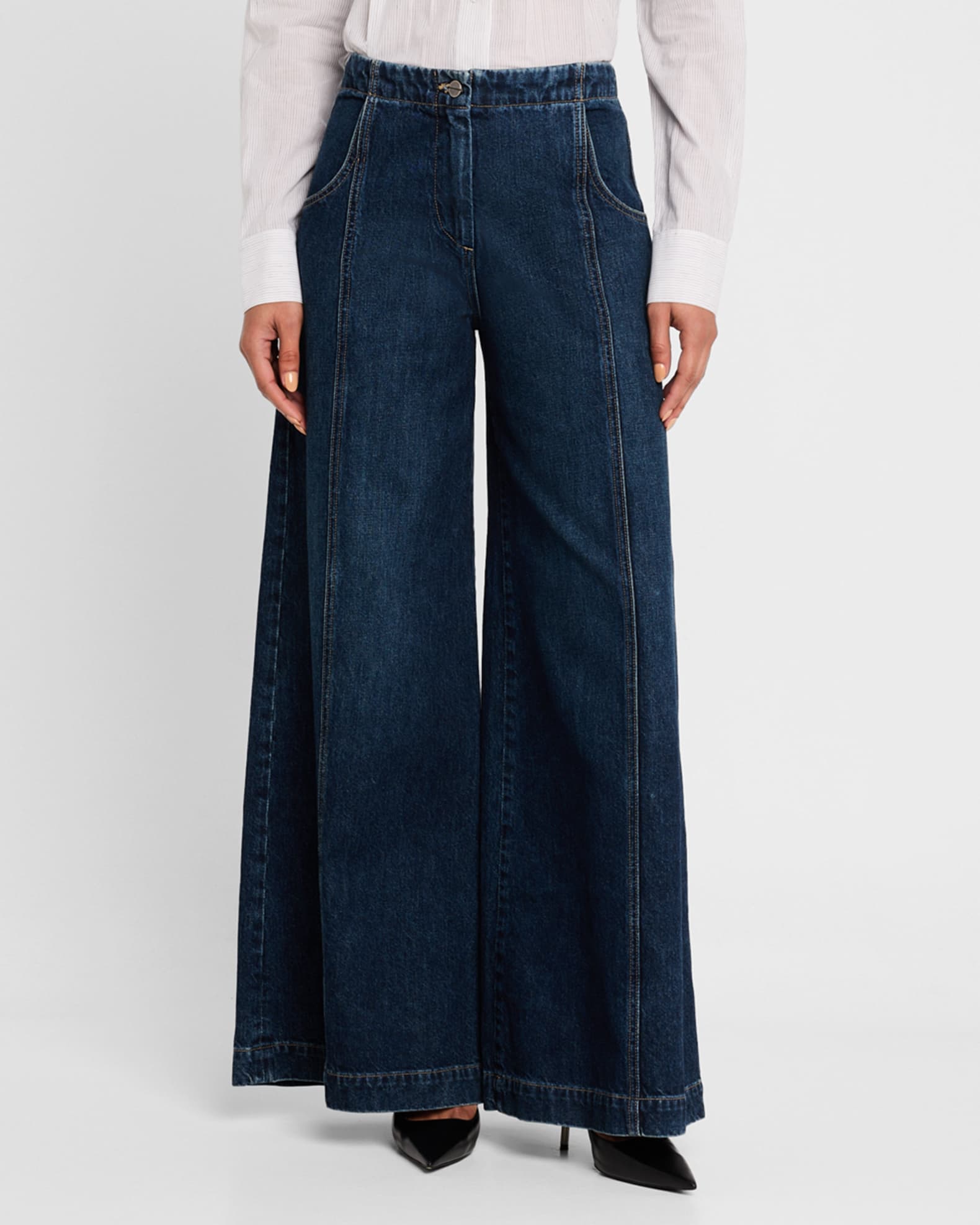 【HI FI FNK】(W) Delta Wide Denim W) Delta Wide Denim - HIFIFNK | 60% - Asian Fashion Online Store
