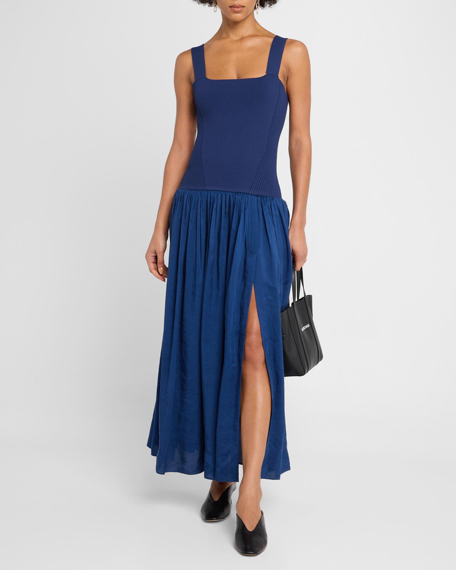 la ligne knit combo dress La Ligne Knit Combo Dress with Poplin Skirt