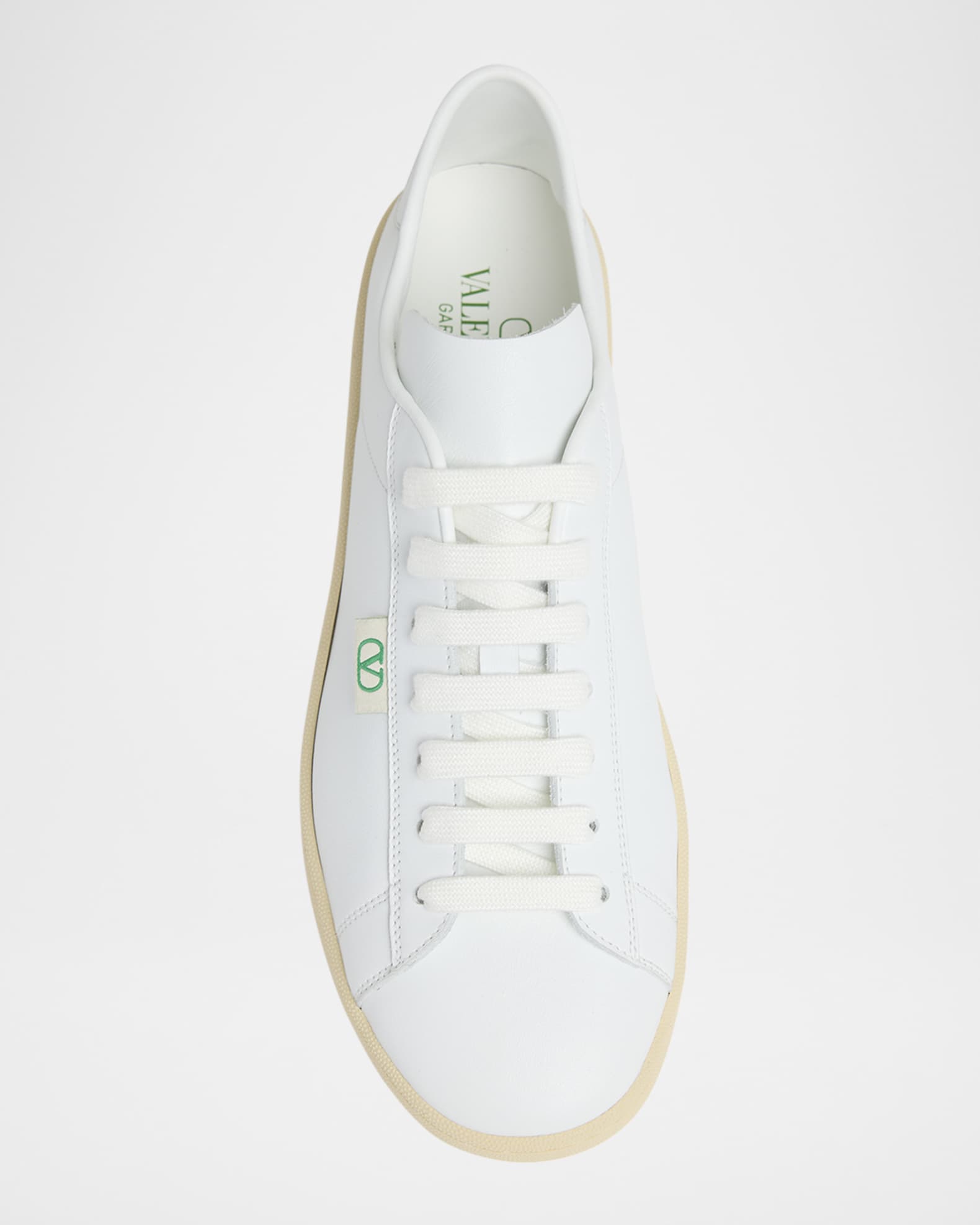 Valentino Garavani Men's Royco V Logo Calfskin Low-Top