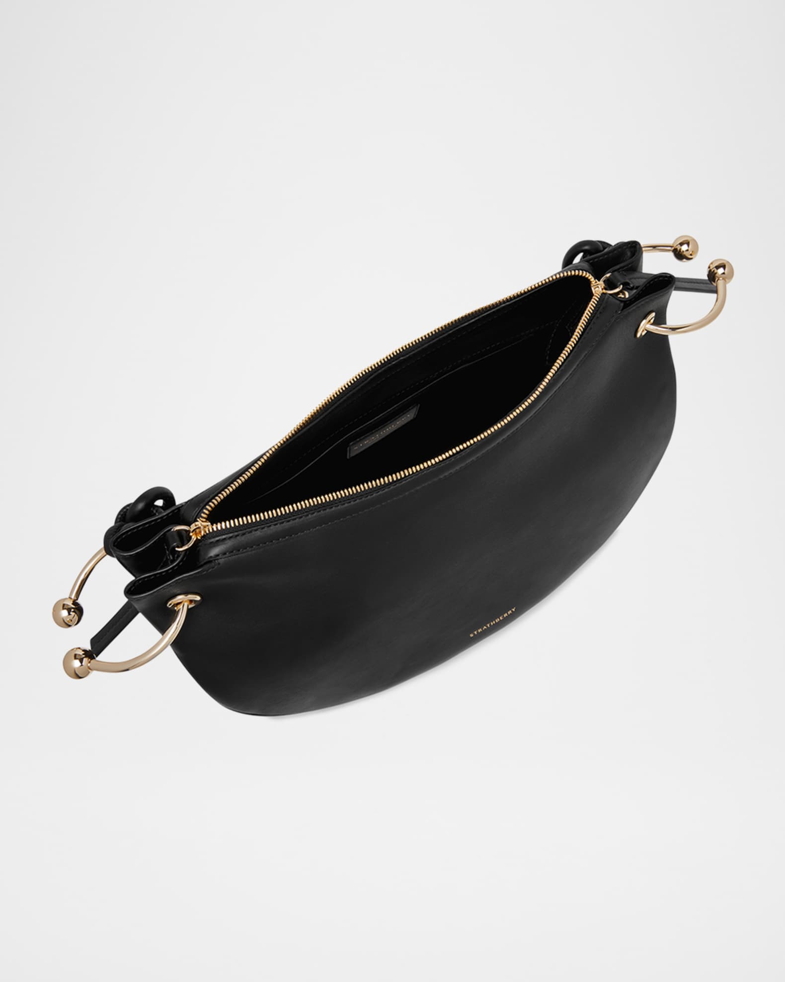 STRATHBERRY Halo Zip Leather Shoulder Bag | Neiman Marcus