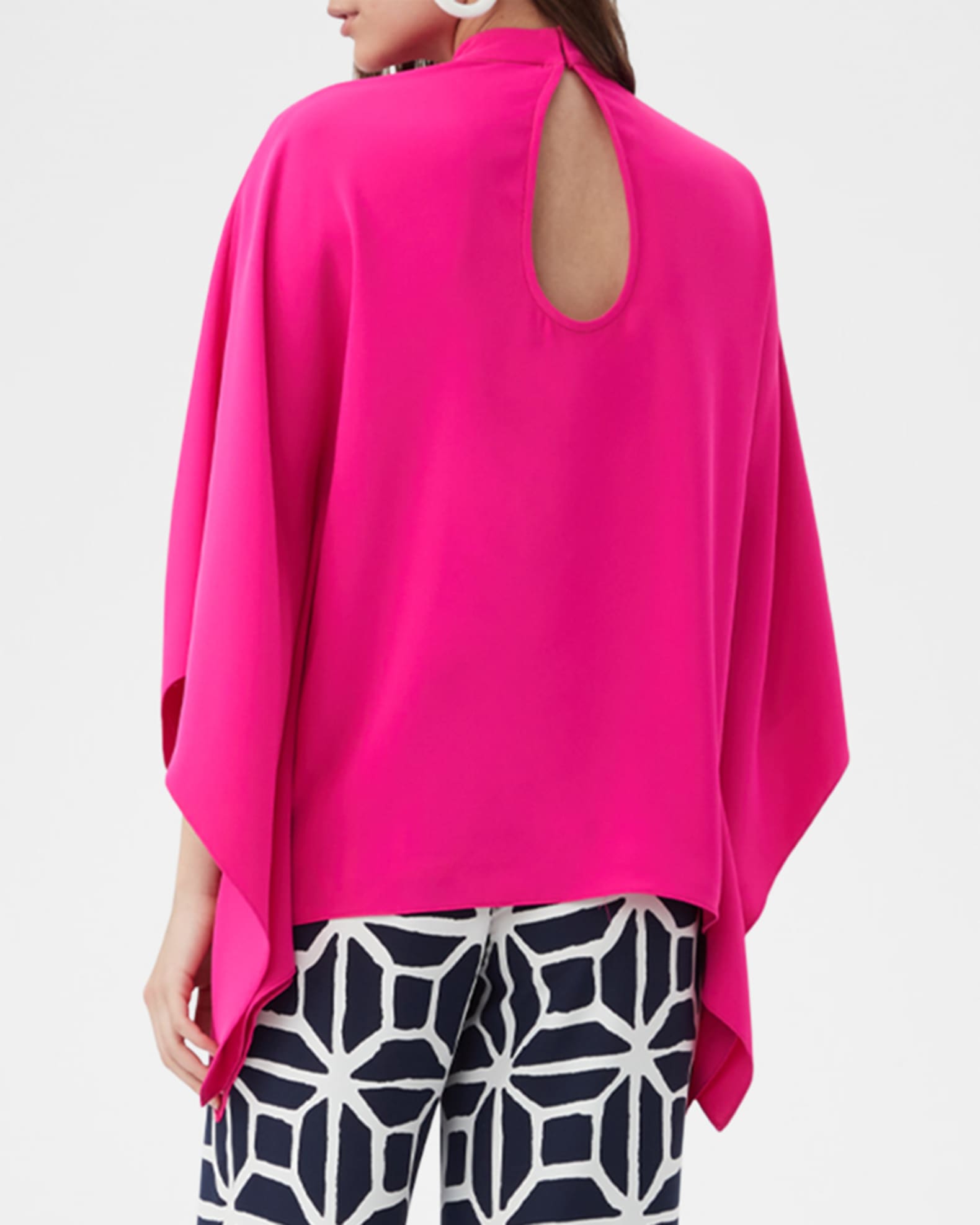 Anona Mock-Neck Handkerchief Top 1