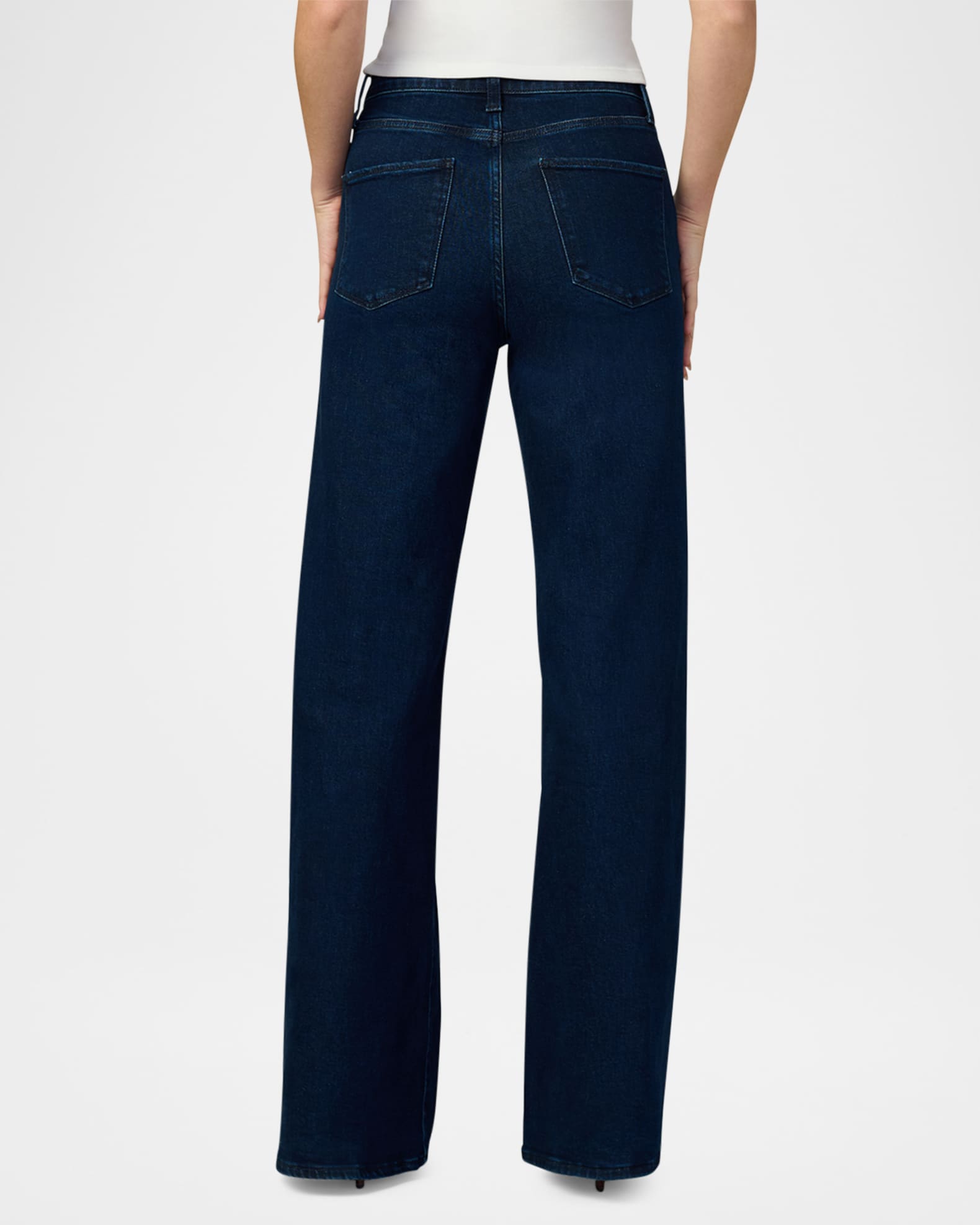 The Mia Wide-Leg Crystal Stripe Jeans 1