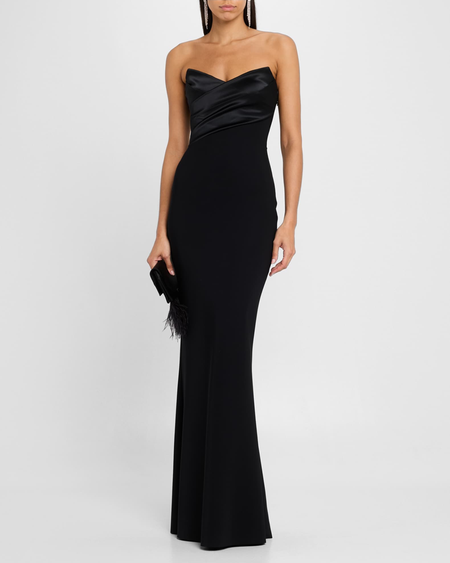 Bairei Strapless Jersey Column Gown 1