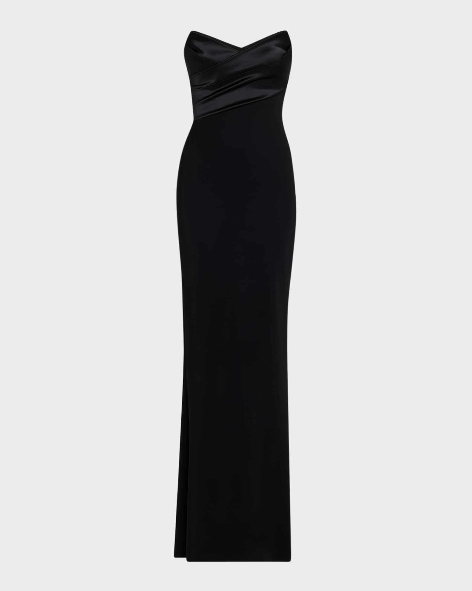 Bairei Strapless Jersey Column Gown 0