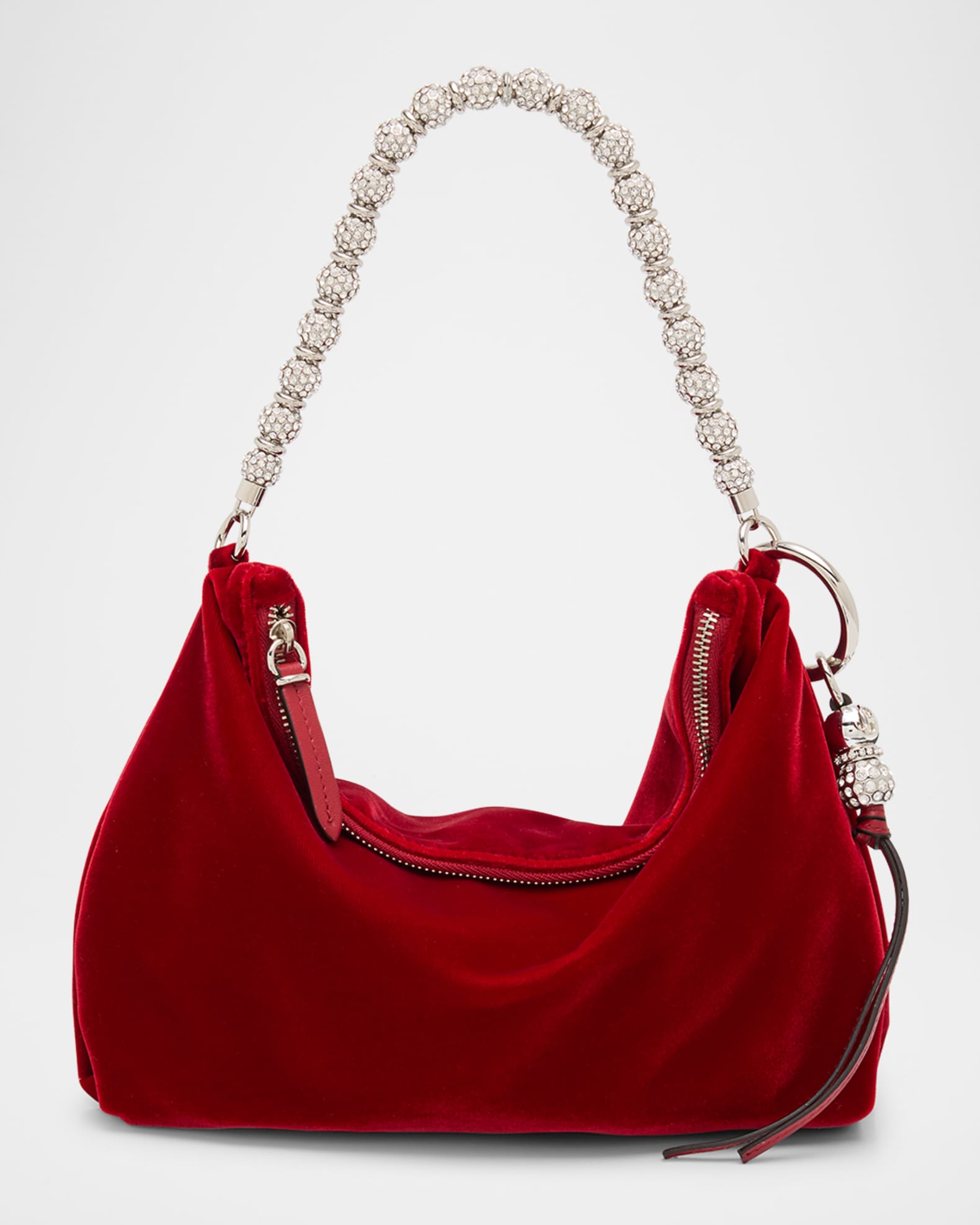 Jimmy Choo Crystal Velvet Shoulder Bag Neiman Marcus