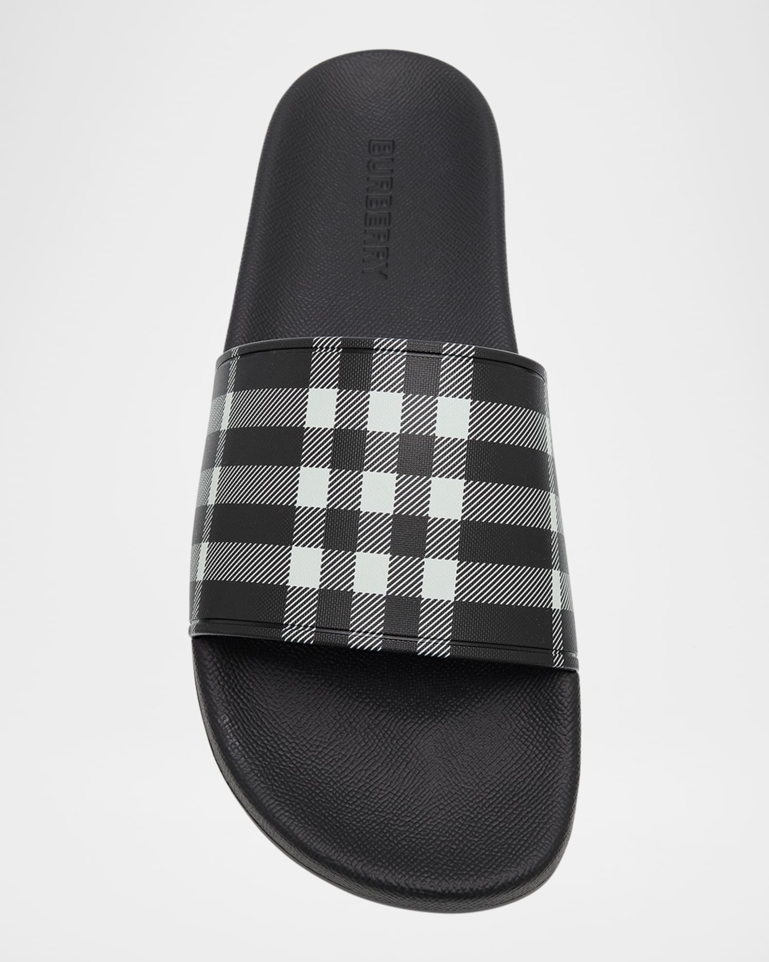 Burberry Men's Furley Check Slide Sandals | Neiman Marcus