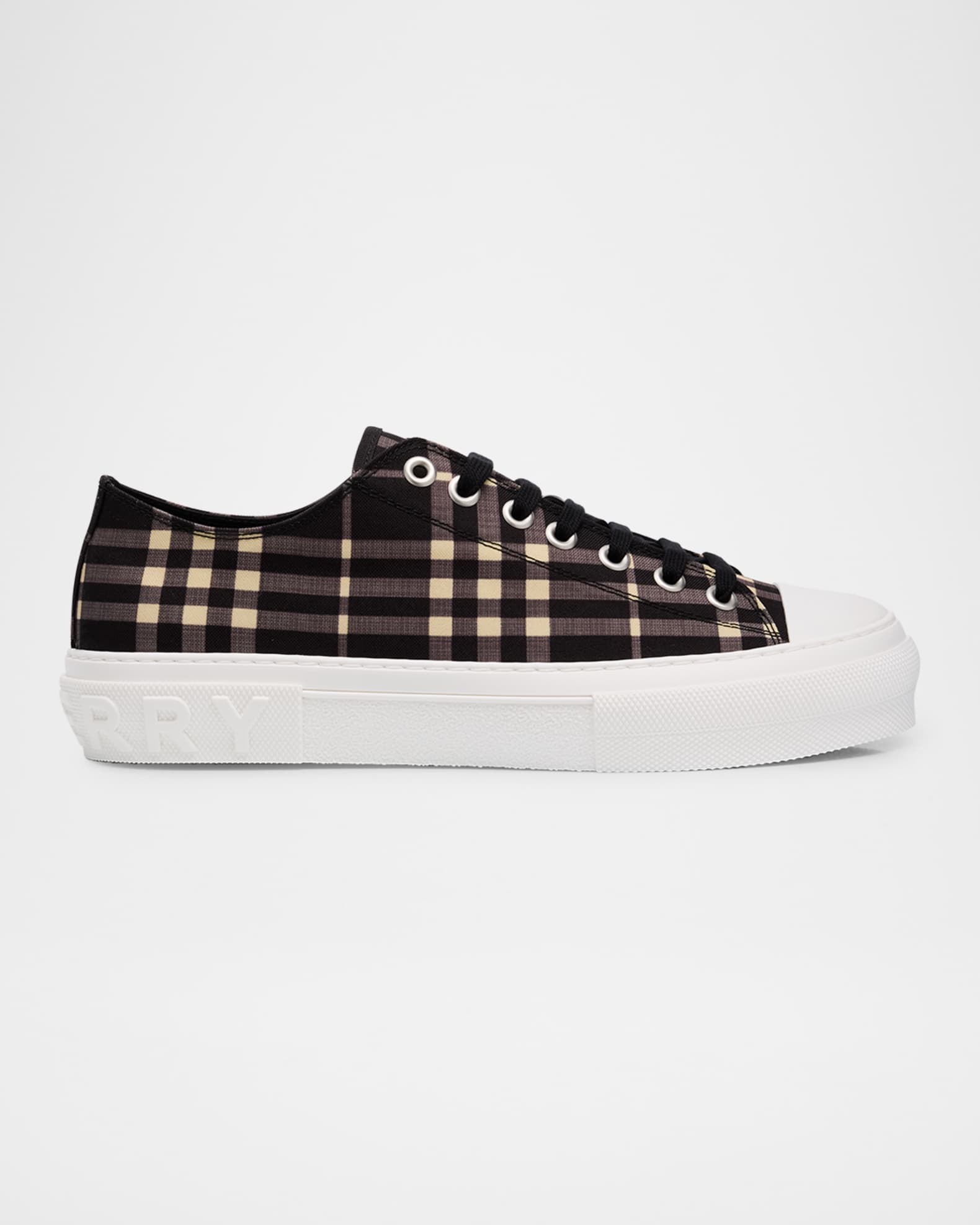 Men's Jack Check Cotton Low-Top Sneakers 0