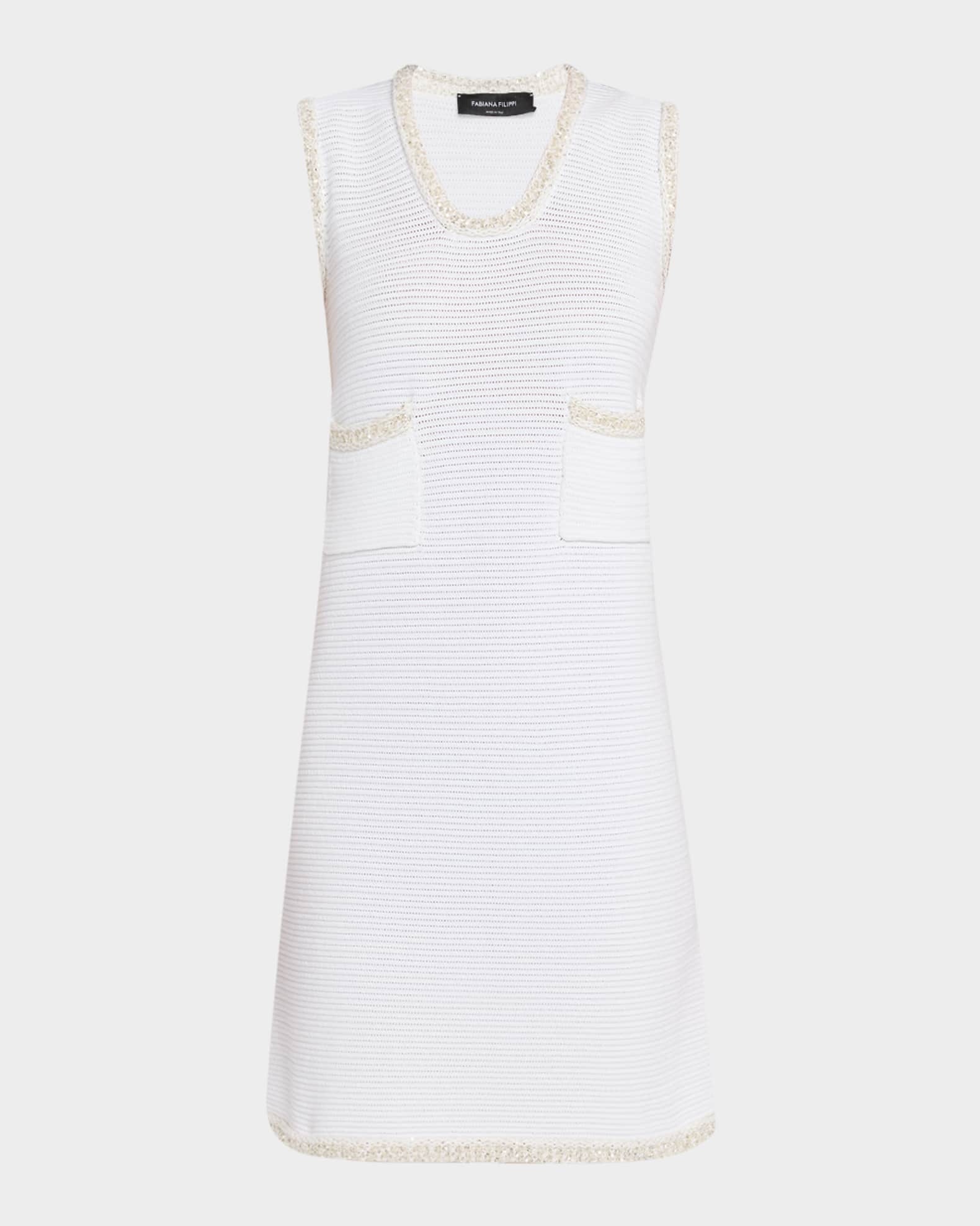 Sleeveless Cotton Knit Mini Dress 0