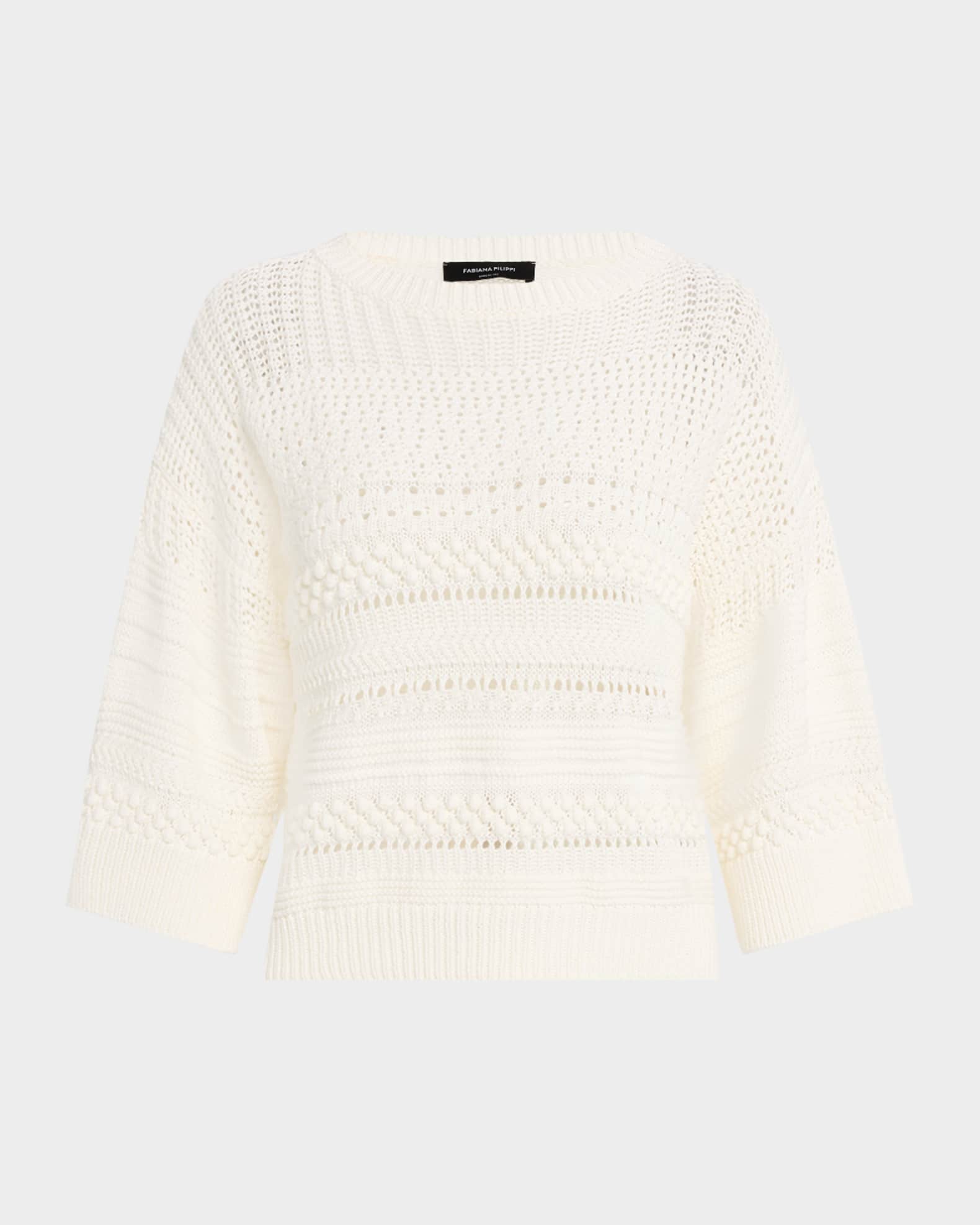 Multi-Stitch Cotton Sweater 0