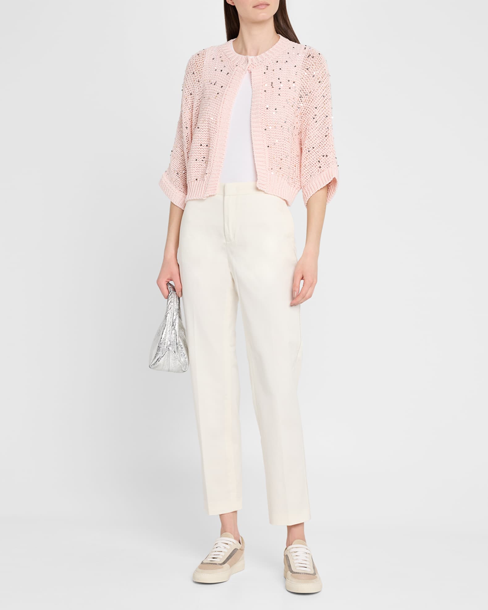 Cropped Cotton Gabardine Trousers 1