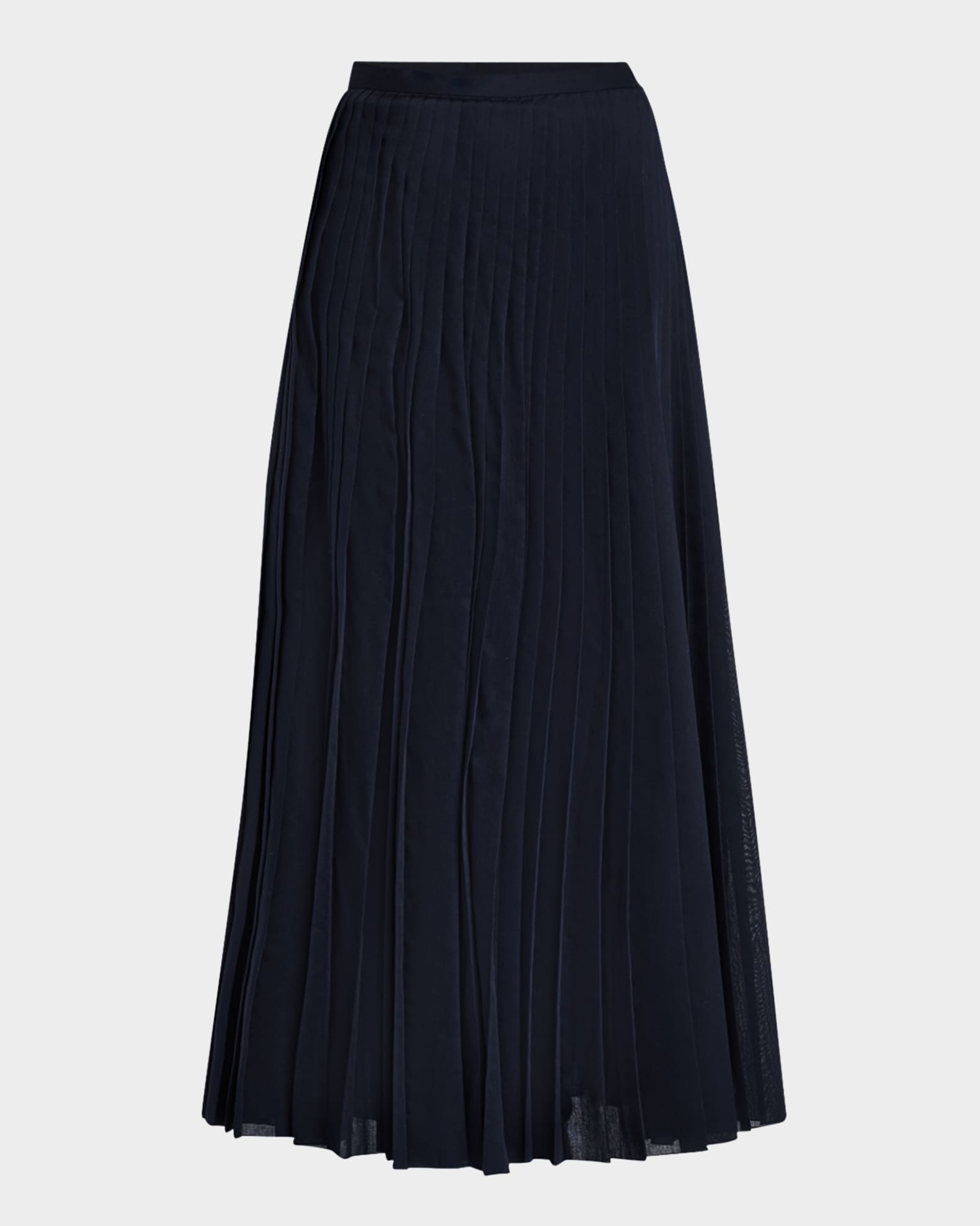 Pleated Muslin Maxi Skirt 0