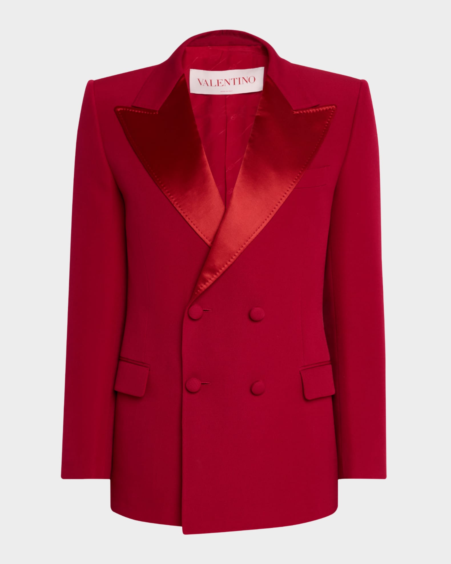 ジャケット Valentino Garavani Double-Breasted Jacket In Grain De P Valentino Garavani Men's Grain de Poudre Double-Breasted
