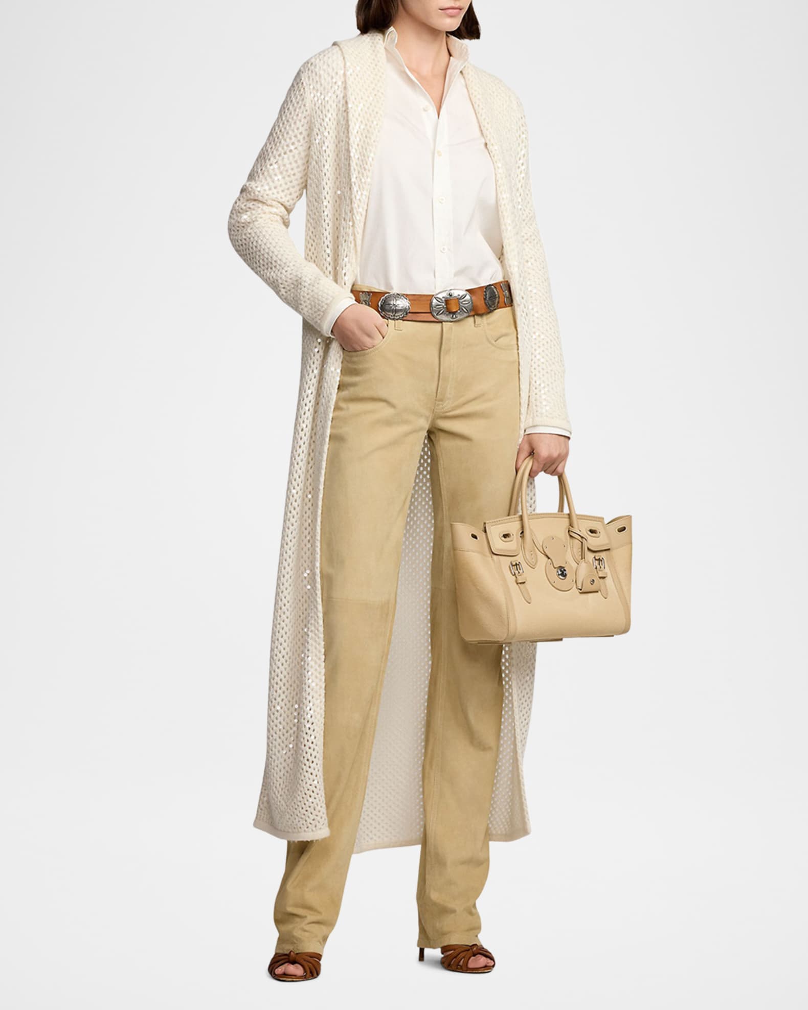 Ralph Lauren Collection Ricky 27 Calf Hair Top-Handle Bag Ralph Lauren Collection Ricky 27 Calf Hair Top-Handle Bag