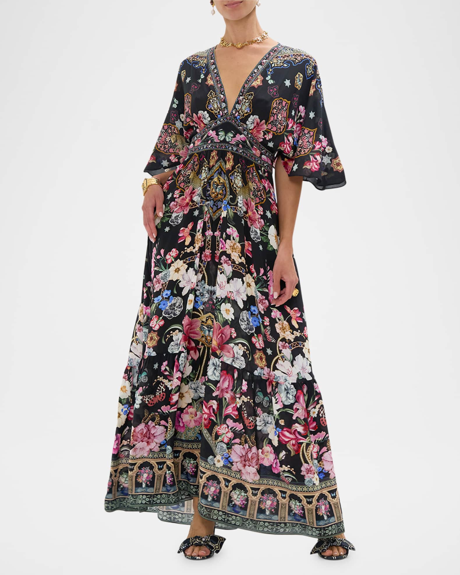 Midnight in Monserrate Ruffle-Hem Midi Dress 1