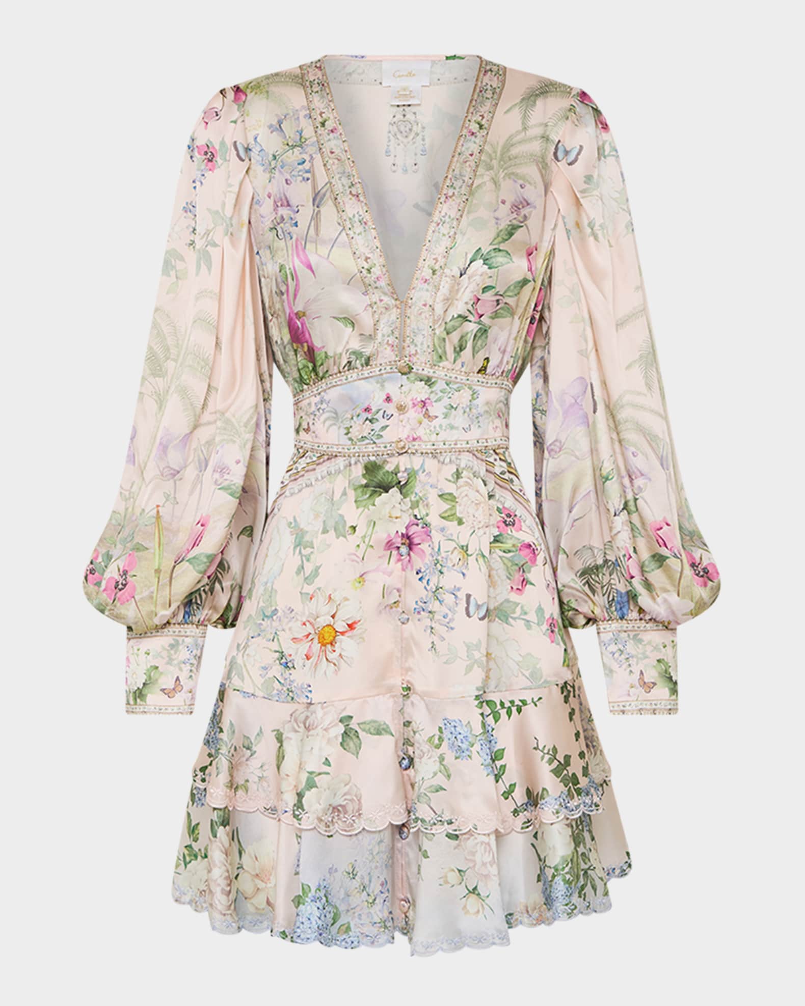 Palacio Playground Button-Front Frill Shirtdress 0