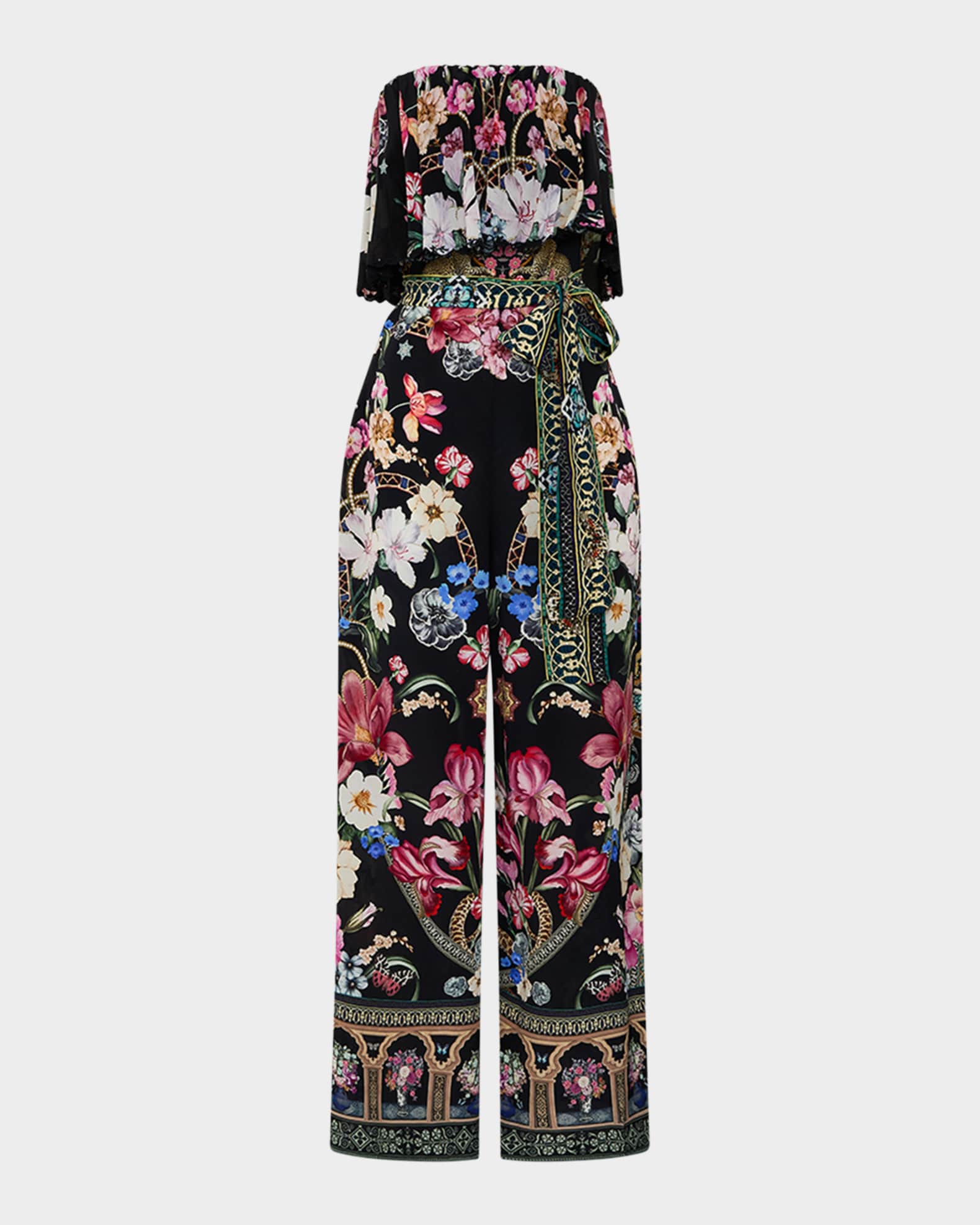 Midnight in Monserrate Strapless Frill Jumpsuit  0